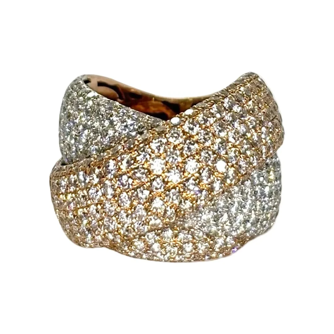 Ring Cocktail in rose gold and diamonds