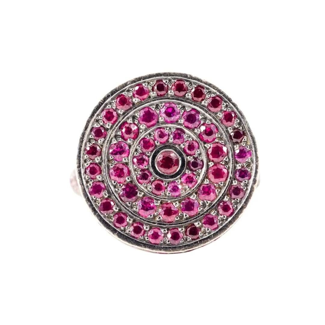 BOUCHERON "Secret" Ring in blackened white gold and Ruby