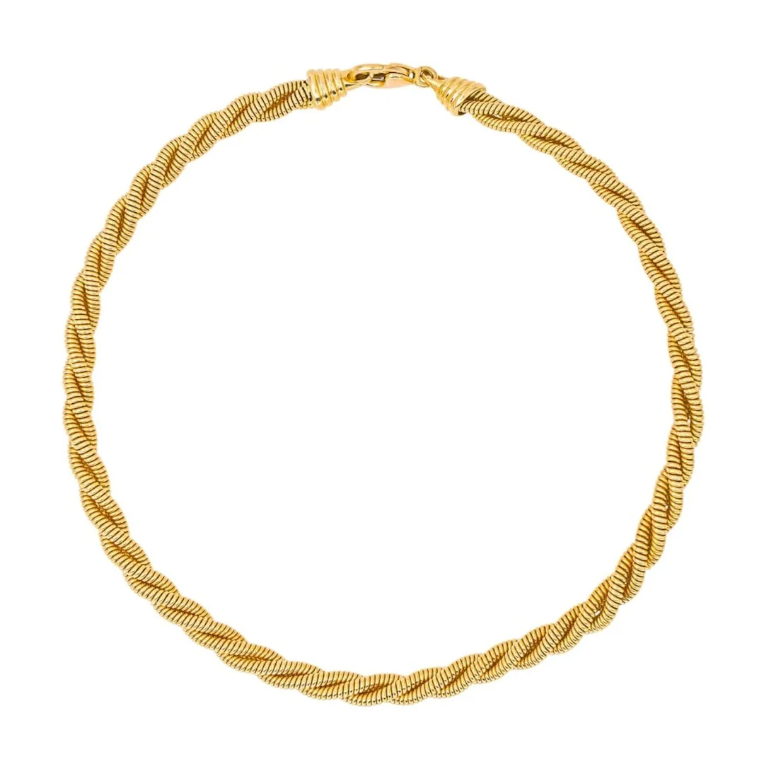 Collier Maille torsadée en or jaune
