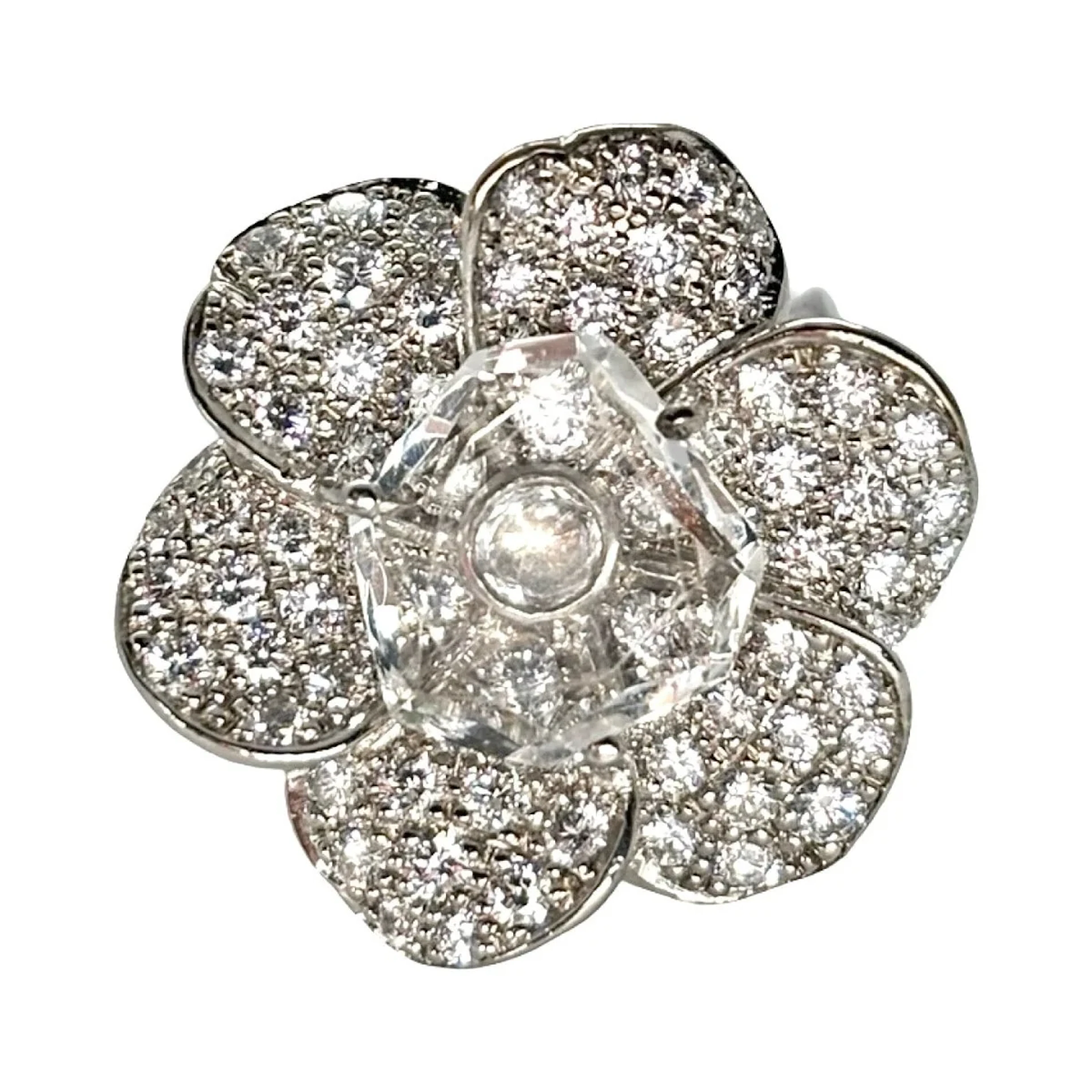 Ring Marguerite in white gold and diamonds