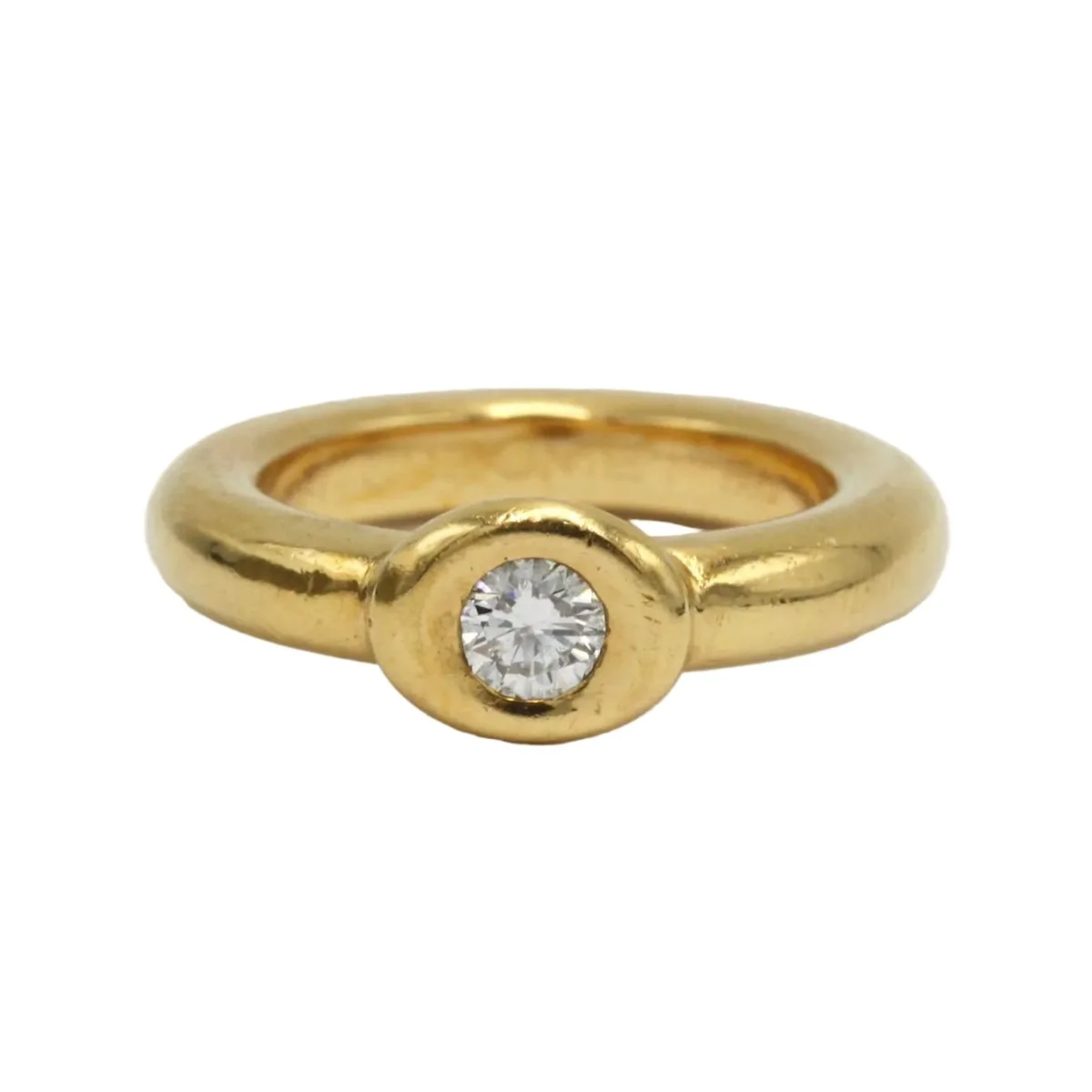 CHAUMET Solitaire Ring in Yellow Gold with a Diamond