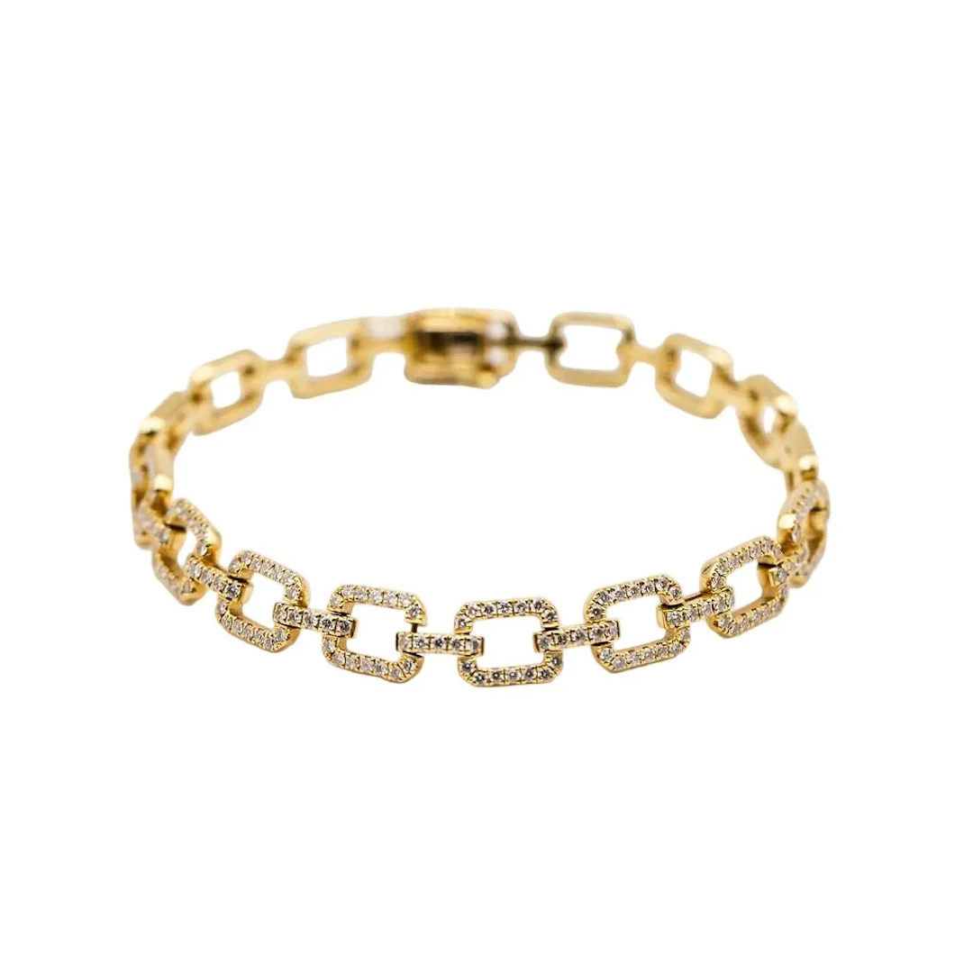 Bracelet Maille PADANI en or jaune et diamants