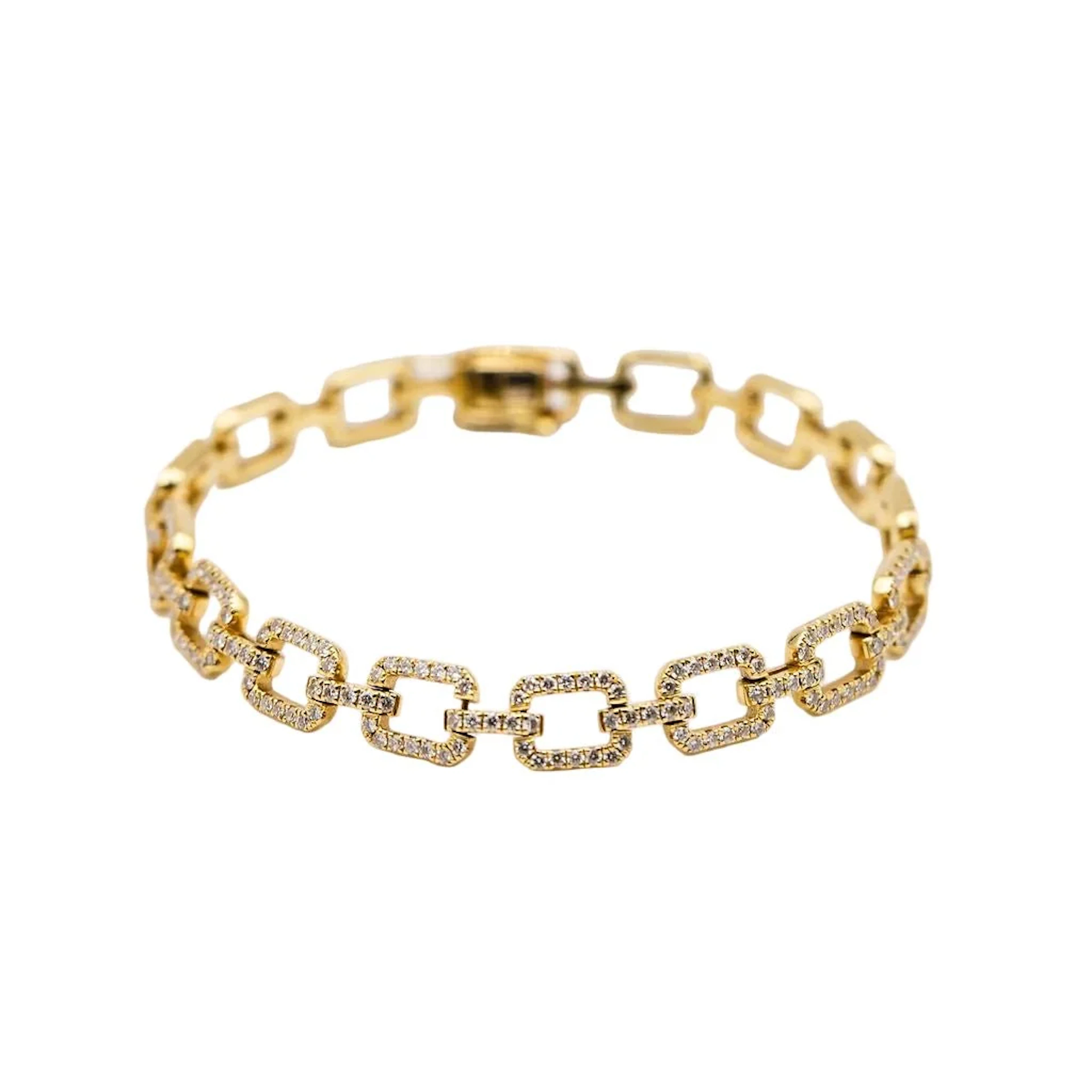 Bracelet Maille PADANI en or jaune et diamants