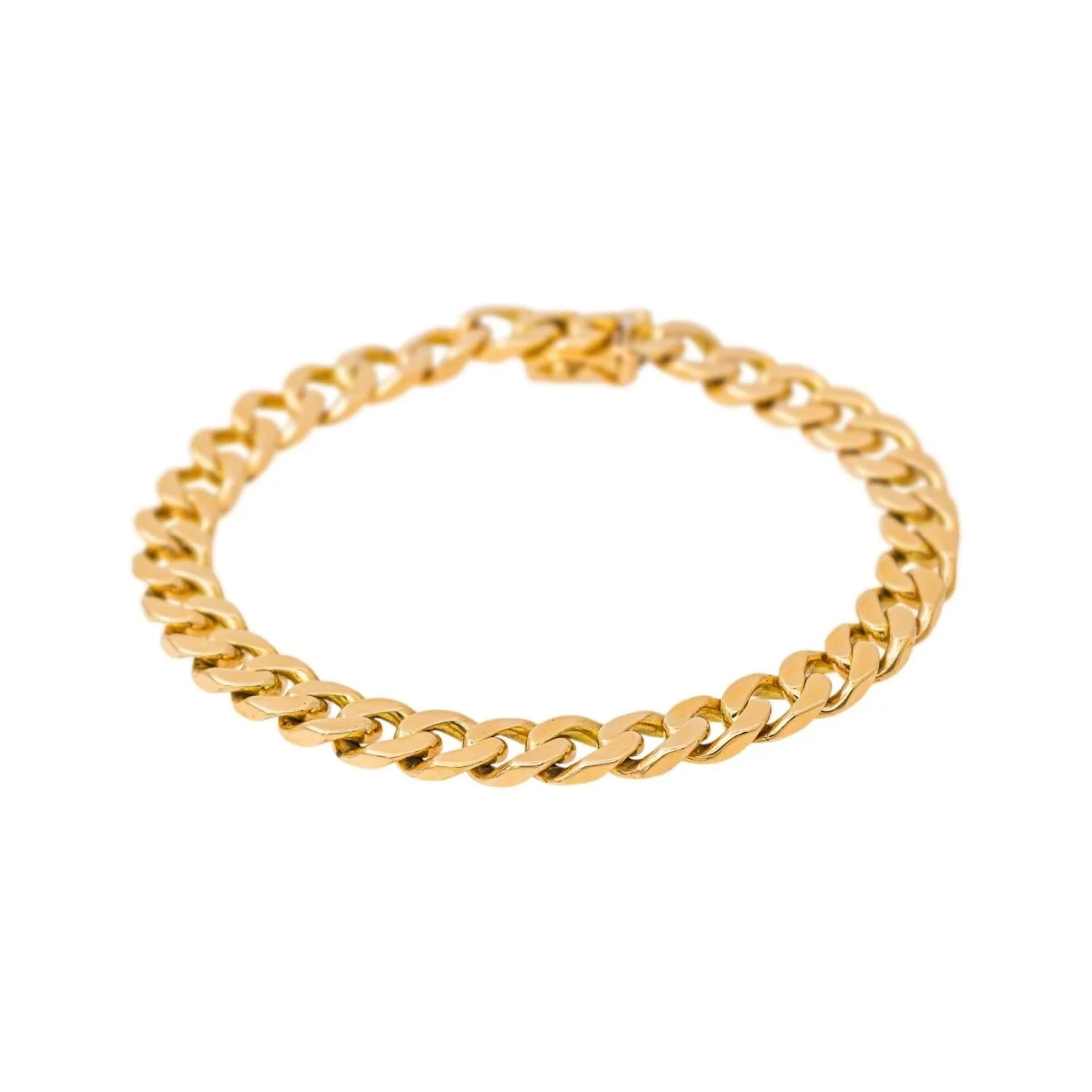 Yellow Gold Curb Chain Bracelet