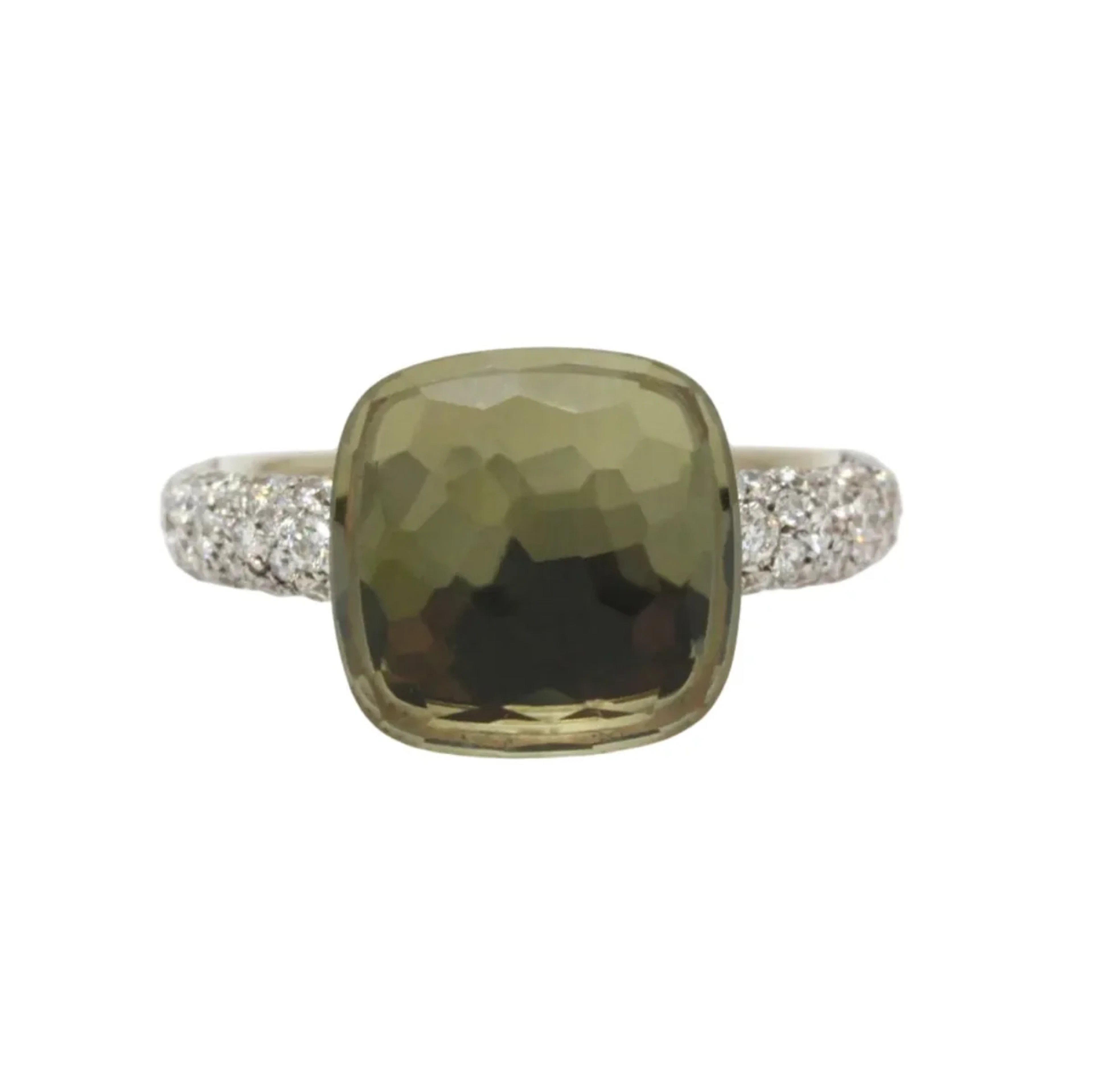 POMELLATO "Nudo Classic" Solitaire Ring in white gold, rose gold