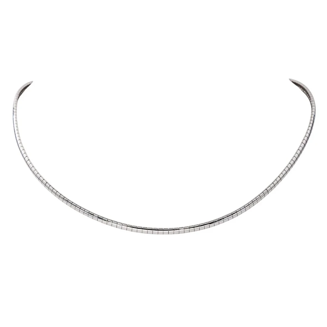 Necklace Mesh in white gold
