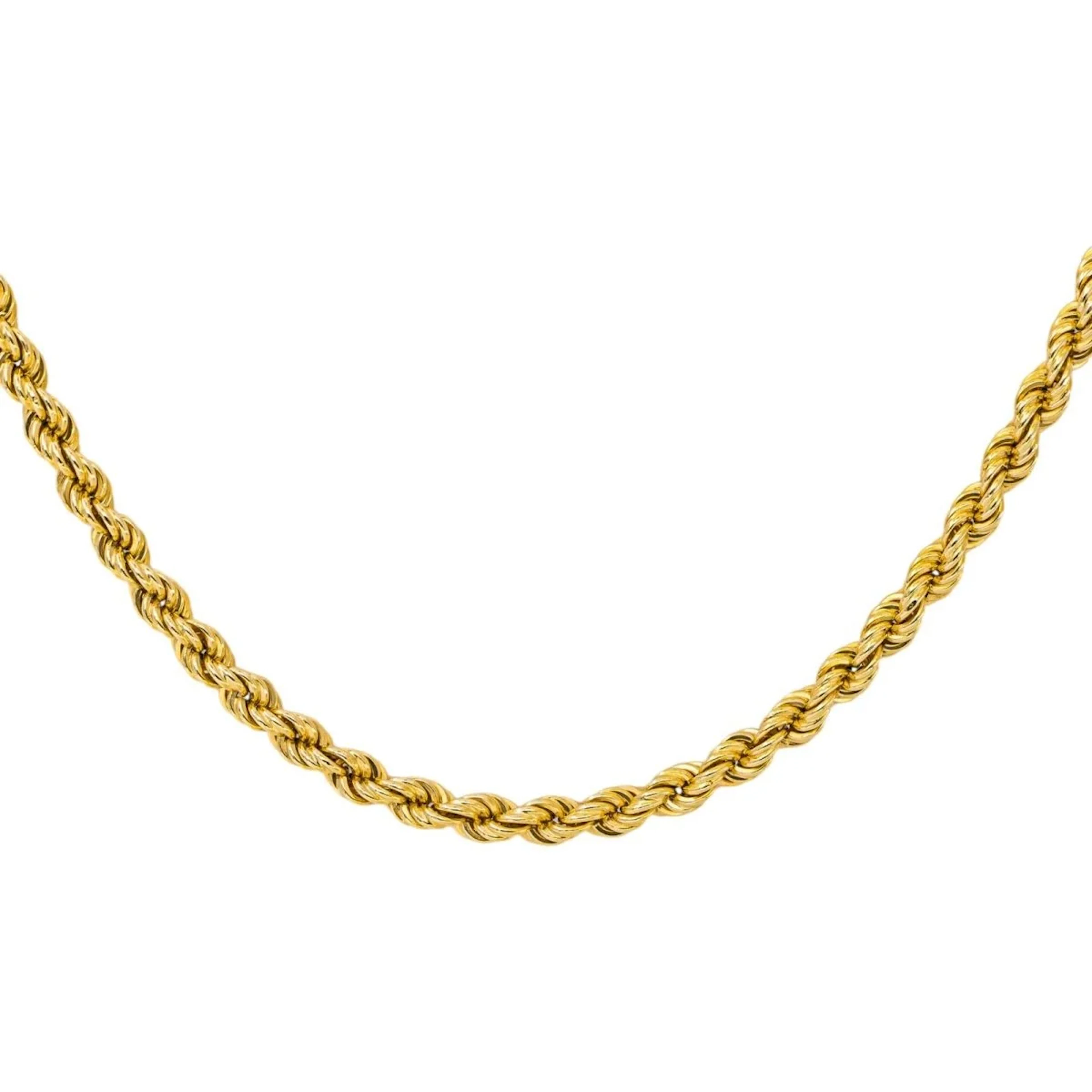 Yellow Gold Rope-Link Necklace