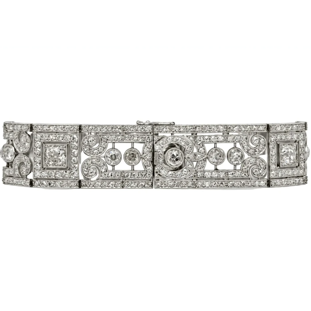Platinum and Diamond Cuff Bracelet