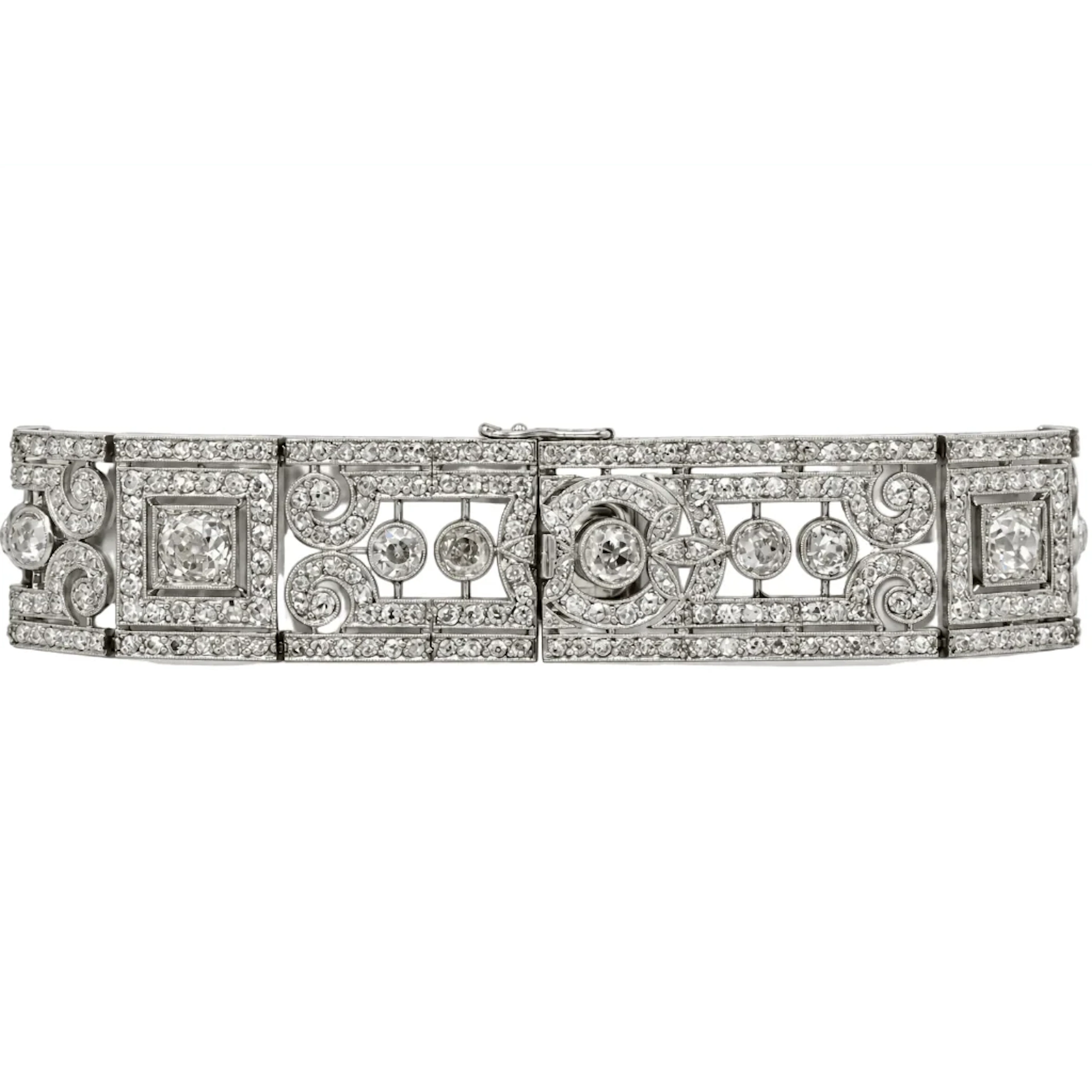 Platinum and Diamond Cuff Bracelet