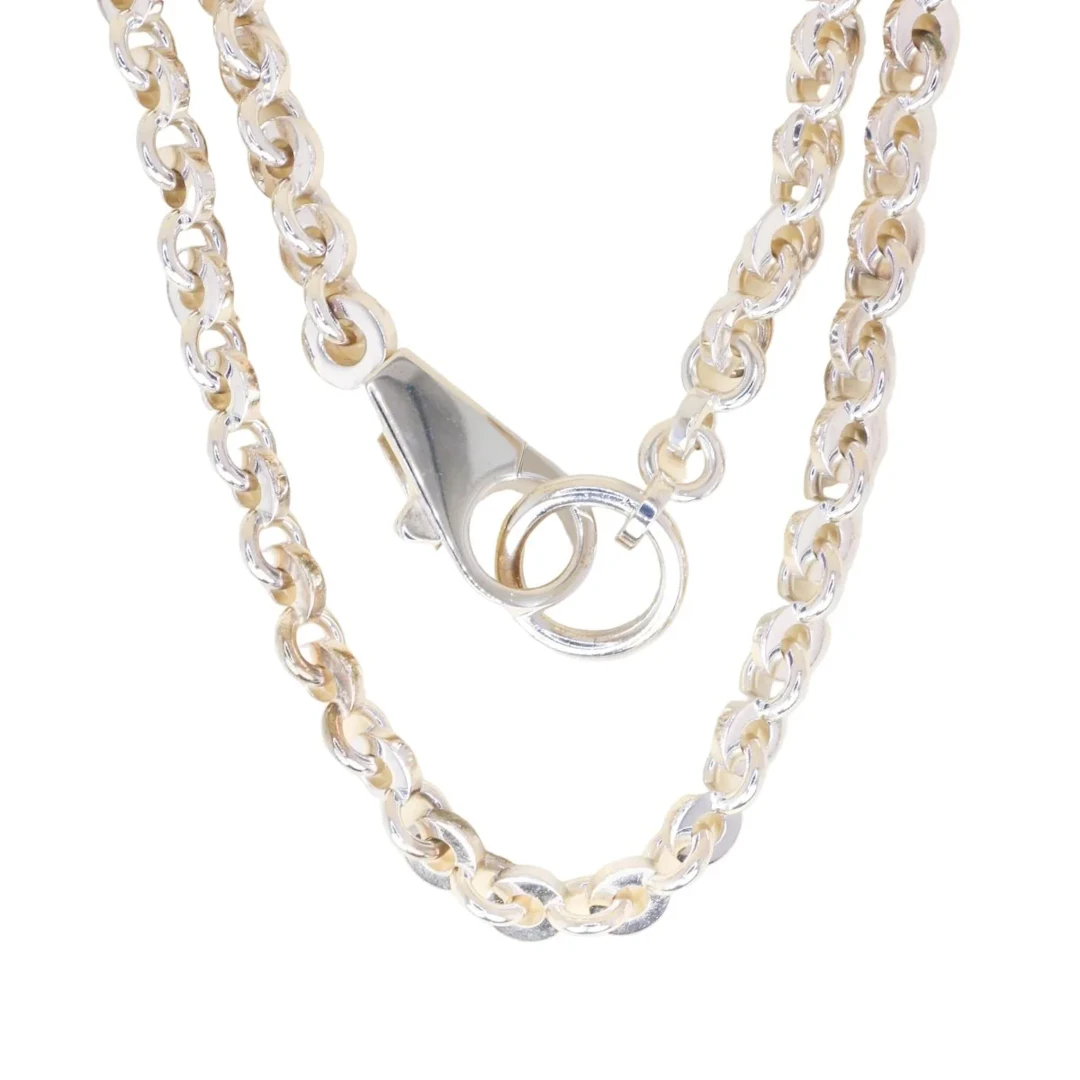 HERMÈS "Voltige" Long Necklace in Silver