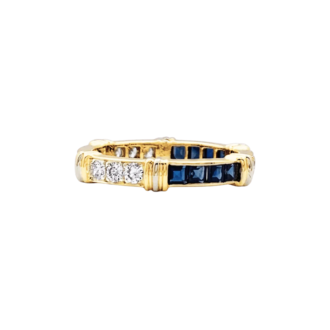 Ring CARTIER Psyche in yellow gold and diamonds sapphires