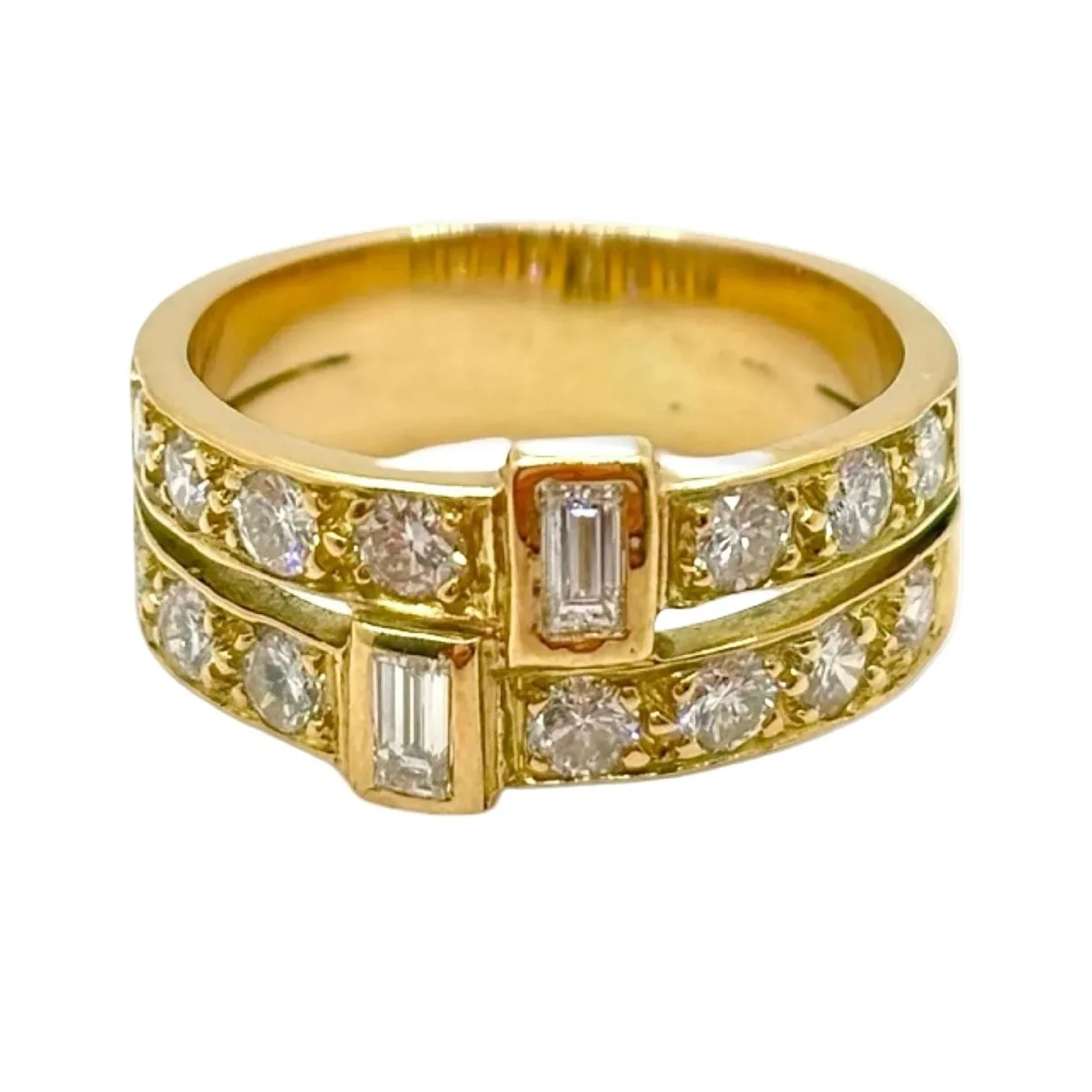 Ring Headband in yellow gold and diamond