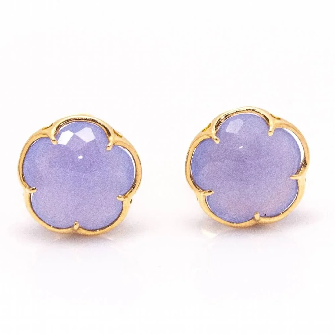 Earrings PASQUALE BRUNI "Bon Ton" in rose gold and chalcedony