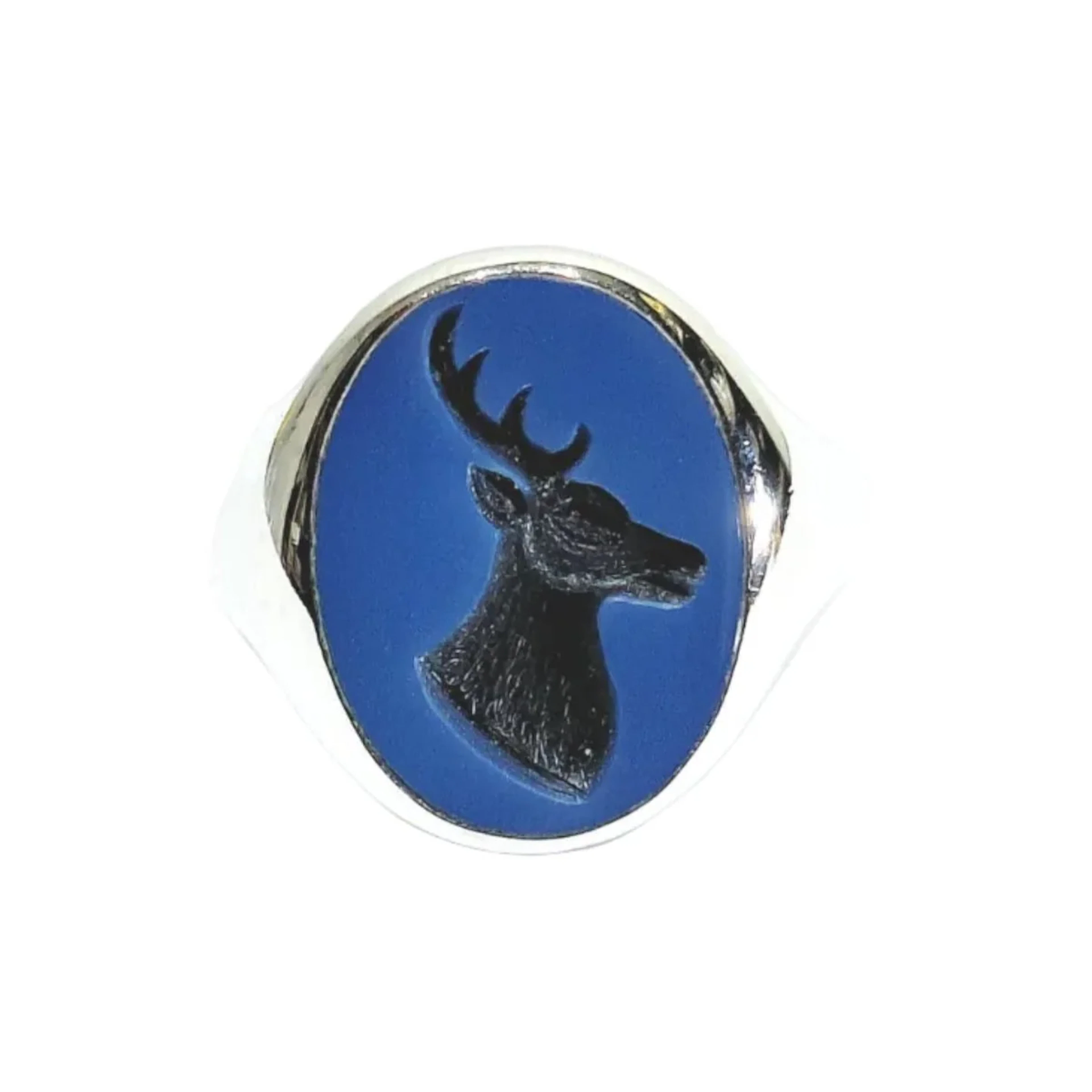 Ring in white gold and agate