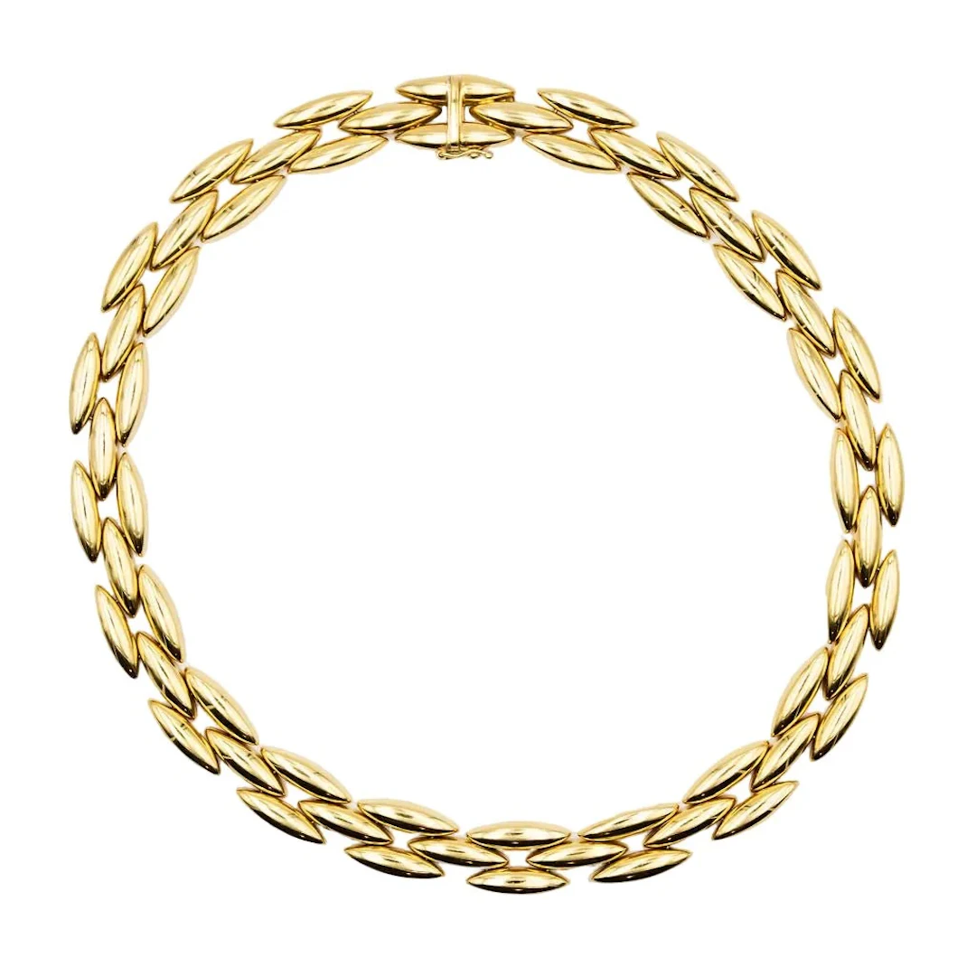 CARTIER "Gentiane" rice grain chain necklace in yellow gold