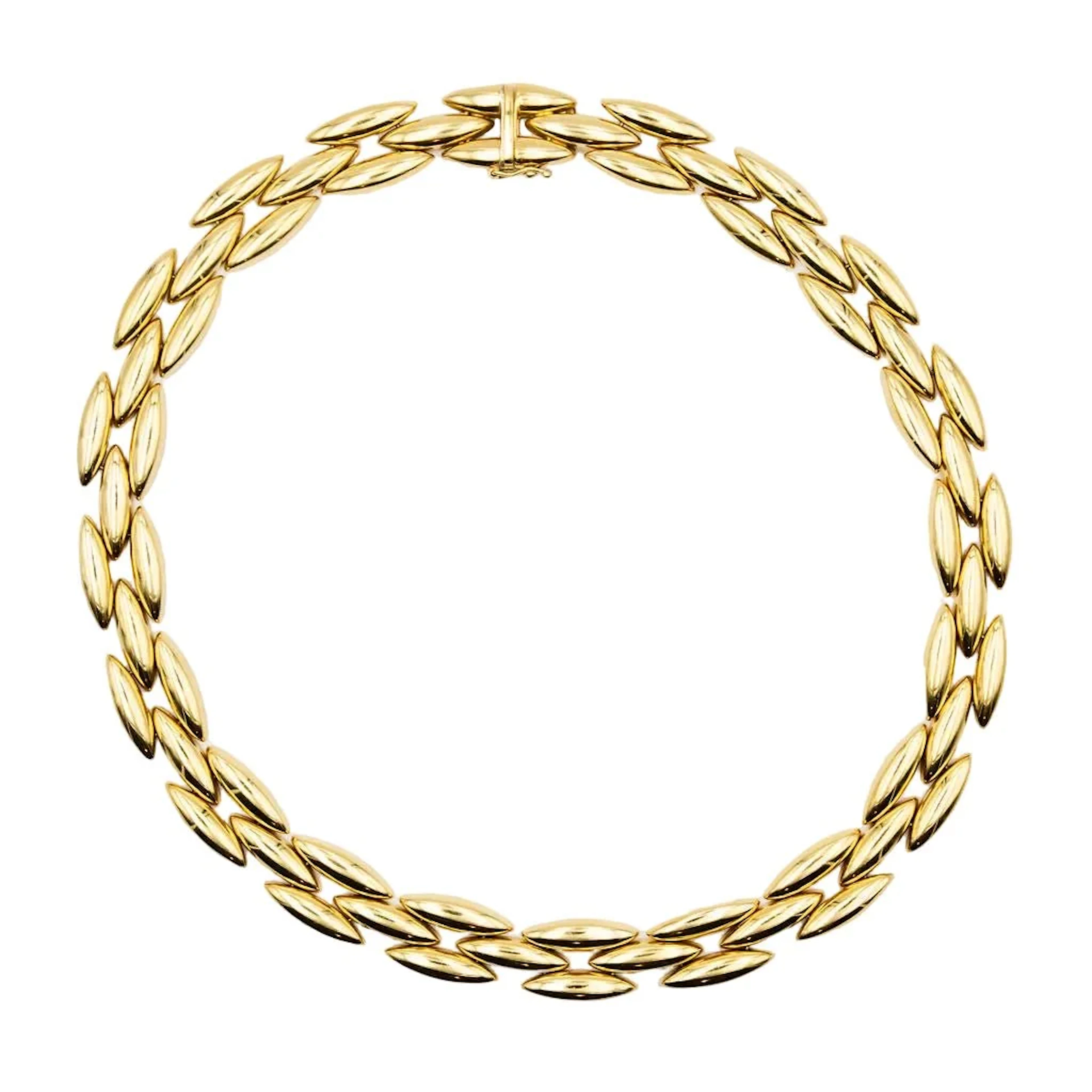 CARTIER "Gentiane" rice grain chain necklace in yellow gold