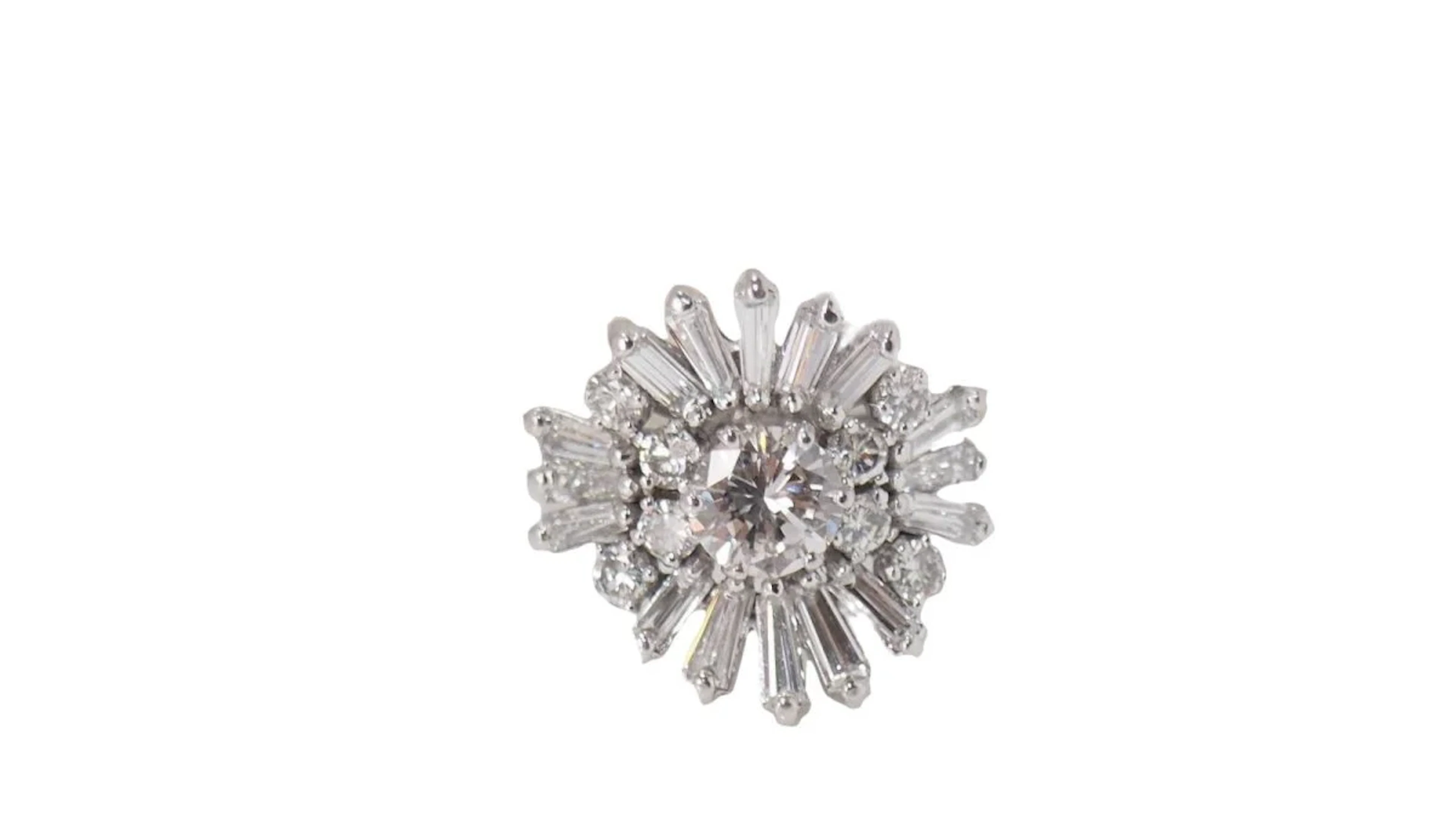 White gold and diamond ring
