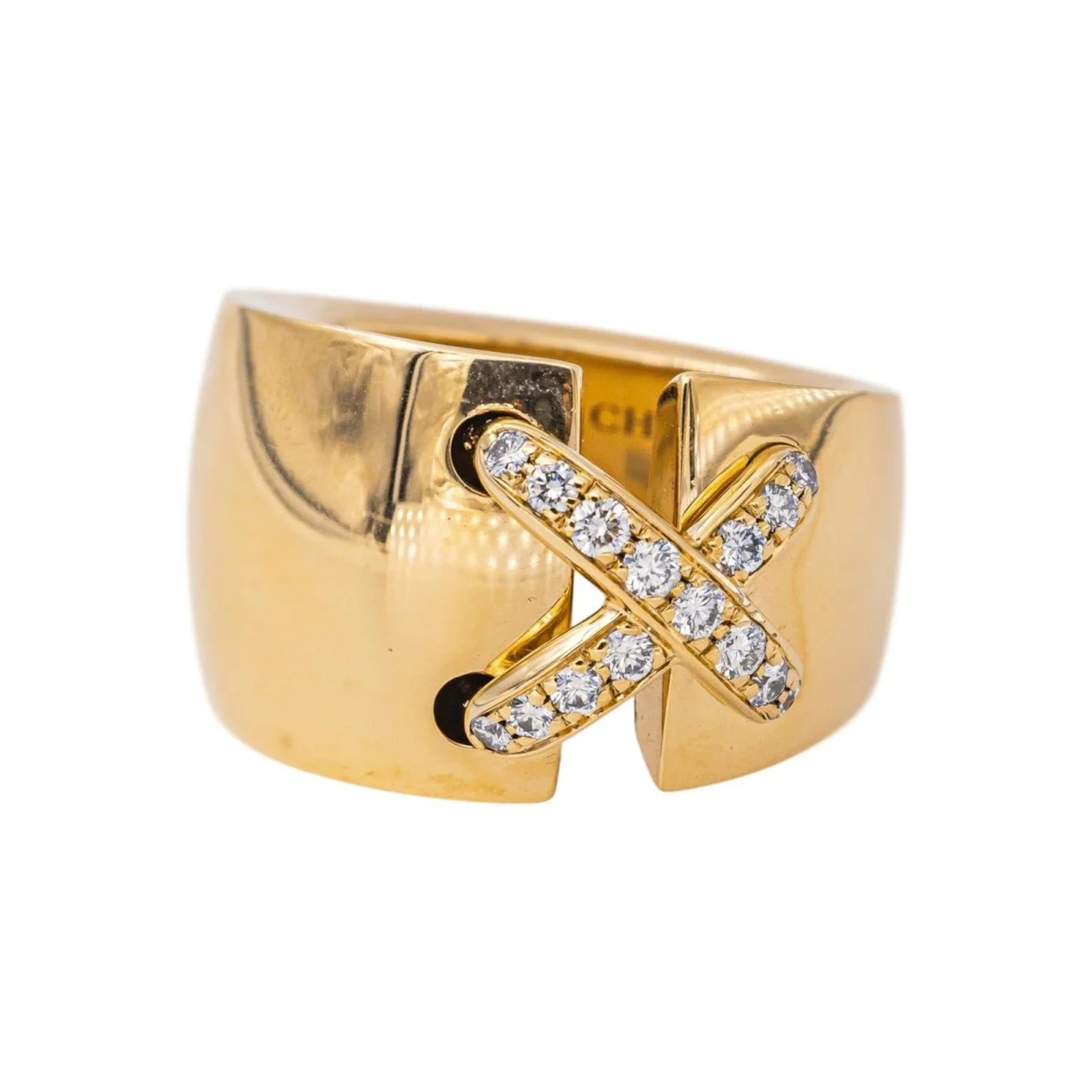 Chaumet "Jeux de Liens" Ring, Yellow gold with Diamonds