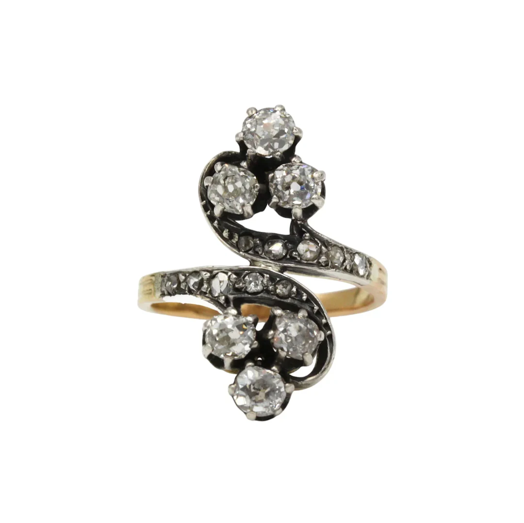 "Toi & Moi" Ring in Yellow Gold and Diamonds