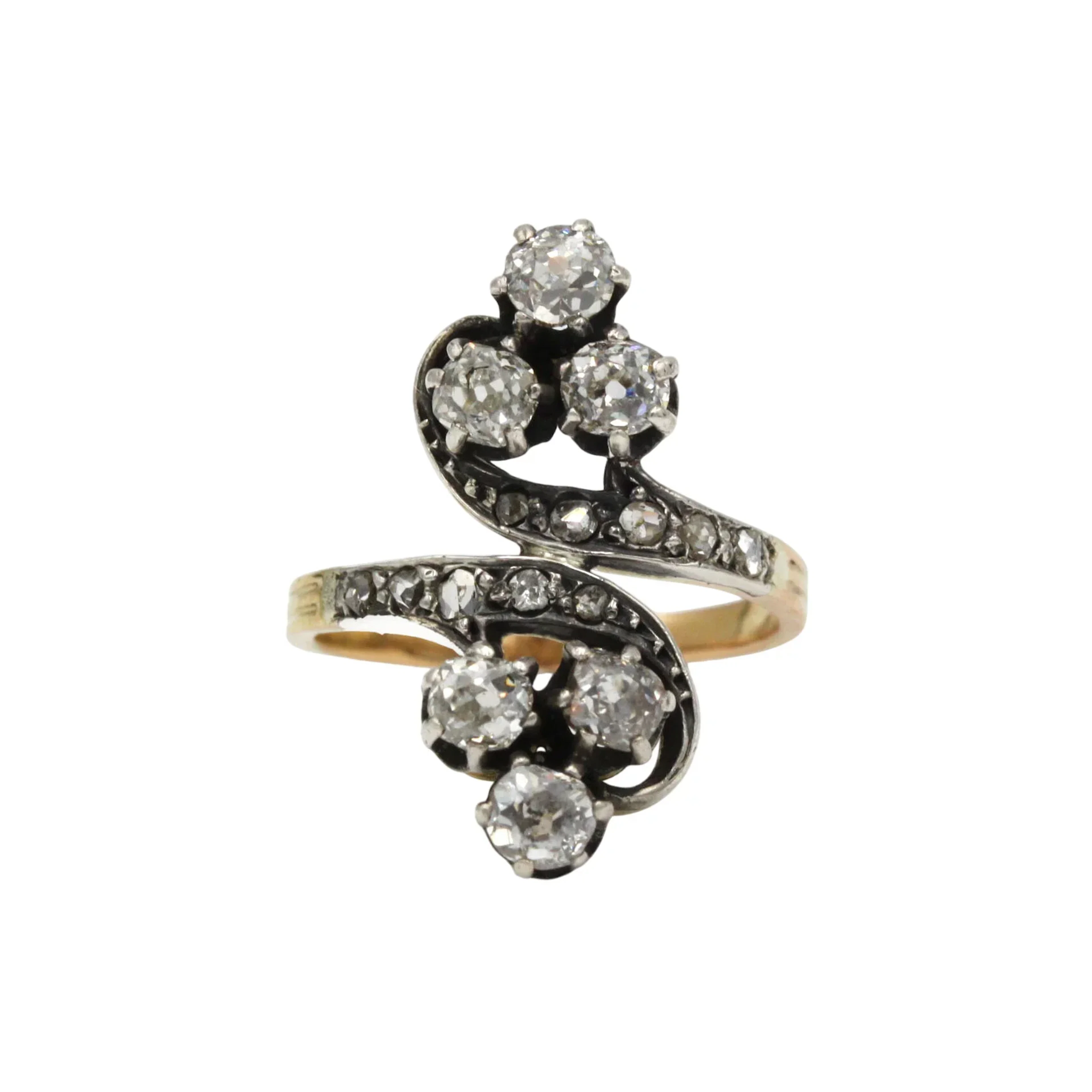 "Toi & Moi" Ring in Yellow Gold and Diamonds