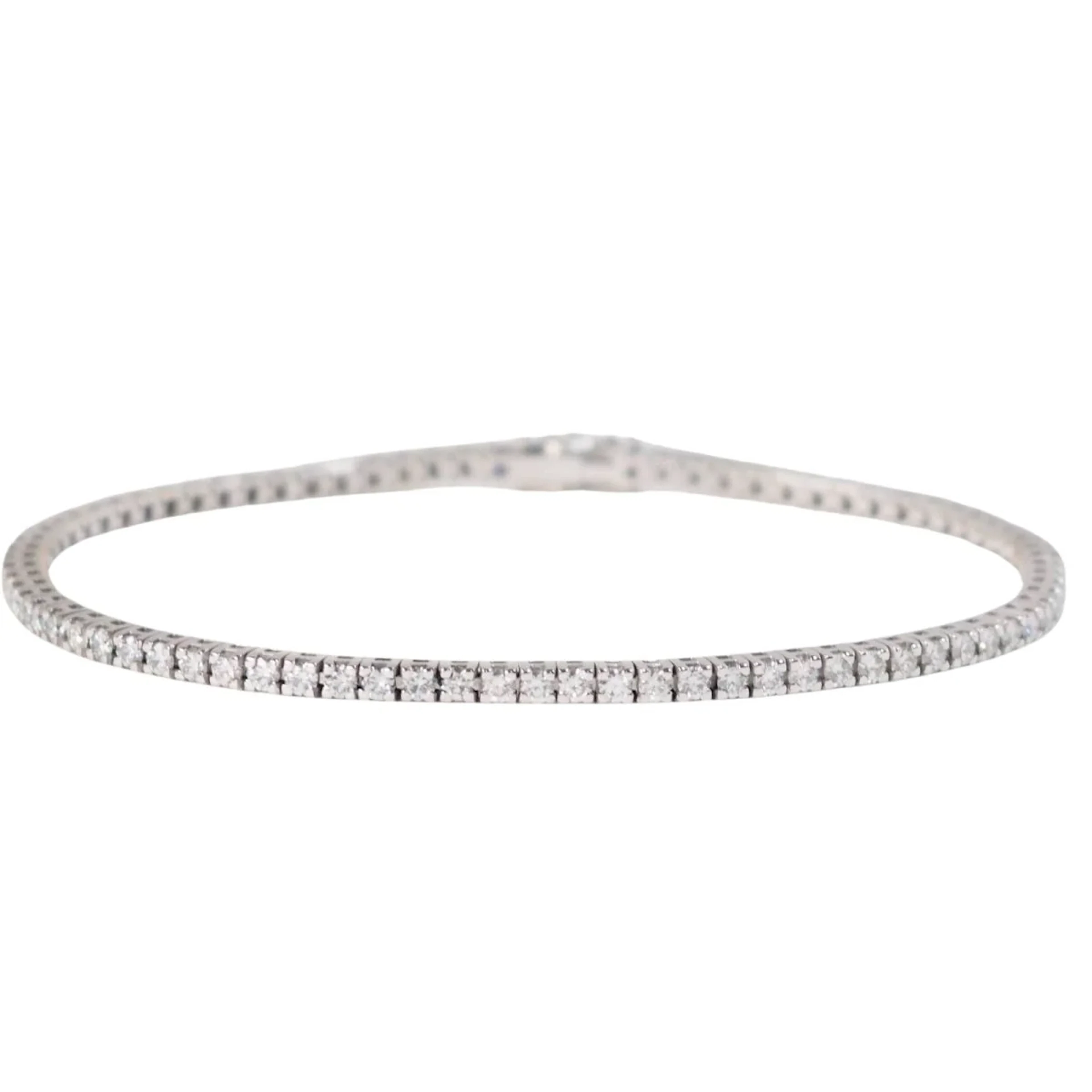White Gold and Diamond River-Style Bracelet