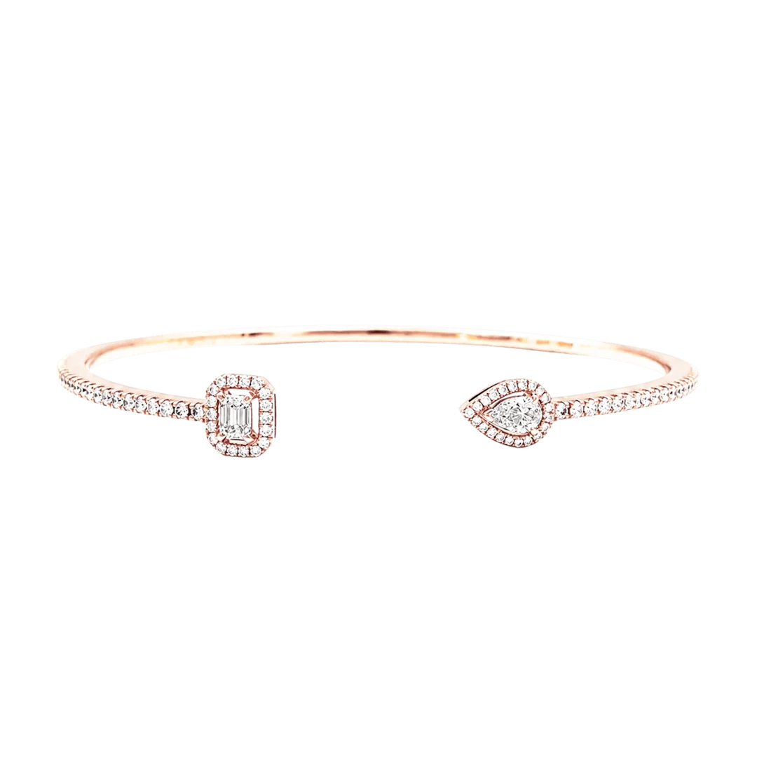 Bracelet Jonc MESSIKA "My Twin Pavé" PM en or rose et diamants