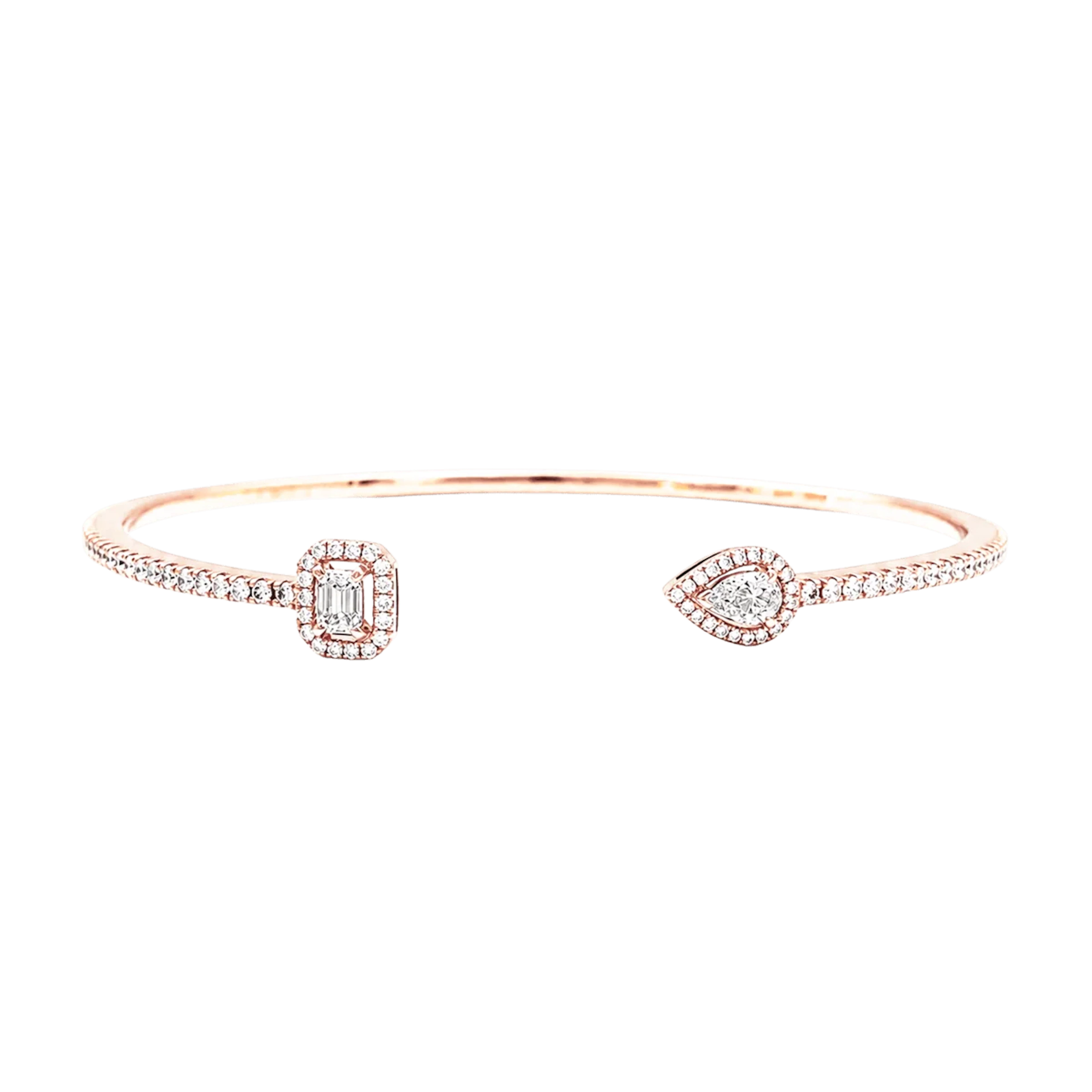 Bracelet Jonc MESSIKA "My Twin Pavé" PM en or rose et diamants