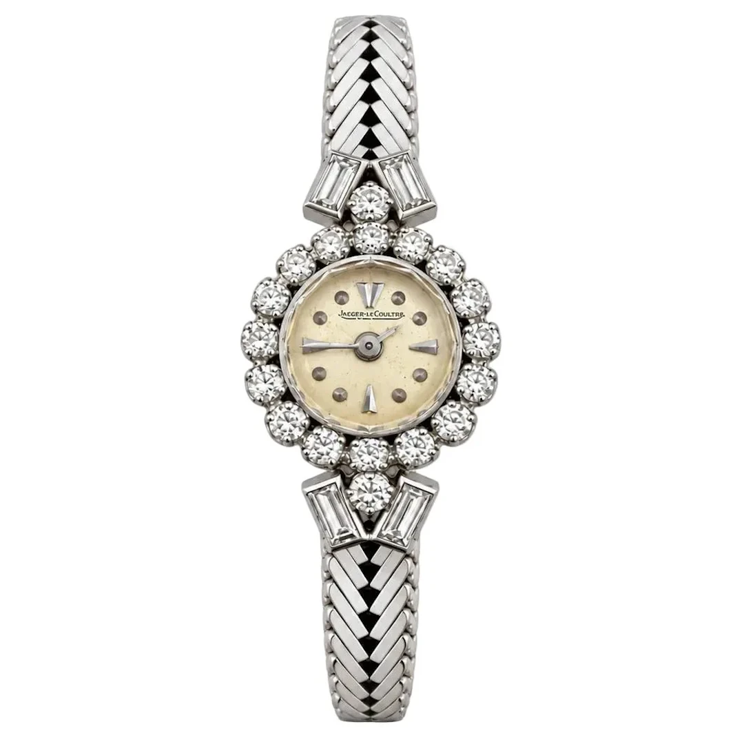 Montre JAEGE-LECOULTRE en or blanc et diamants
