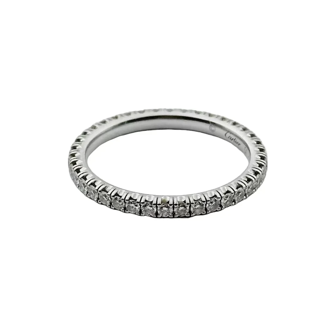 Cartier "Étincelle" wedding band in white gold and diamonds