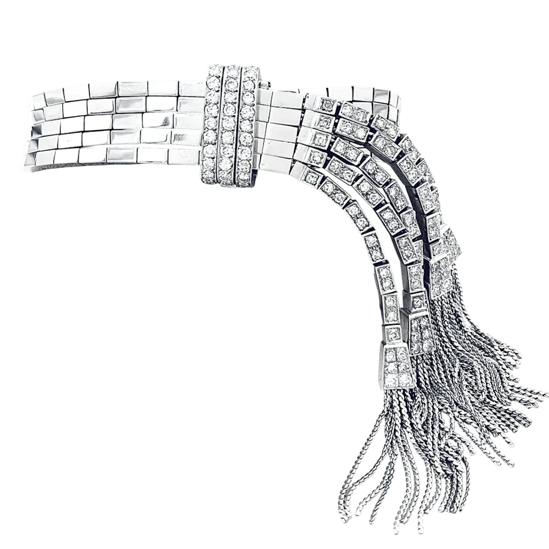 Platinum and Diamond Cuff Bracelet