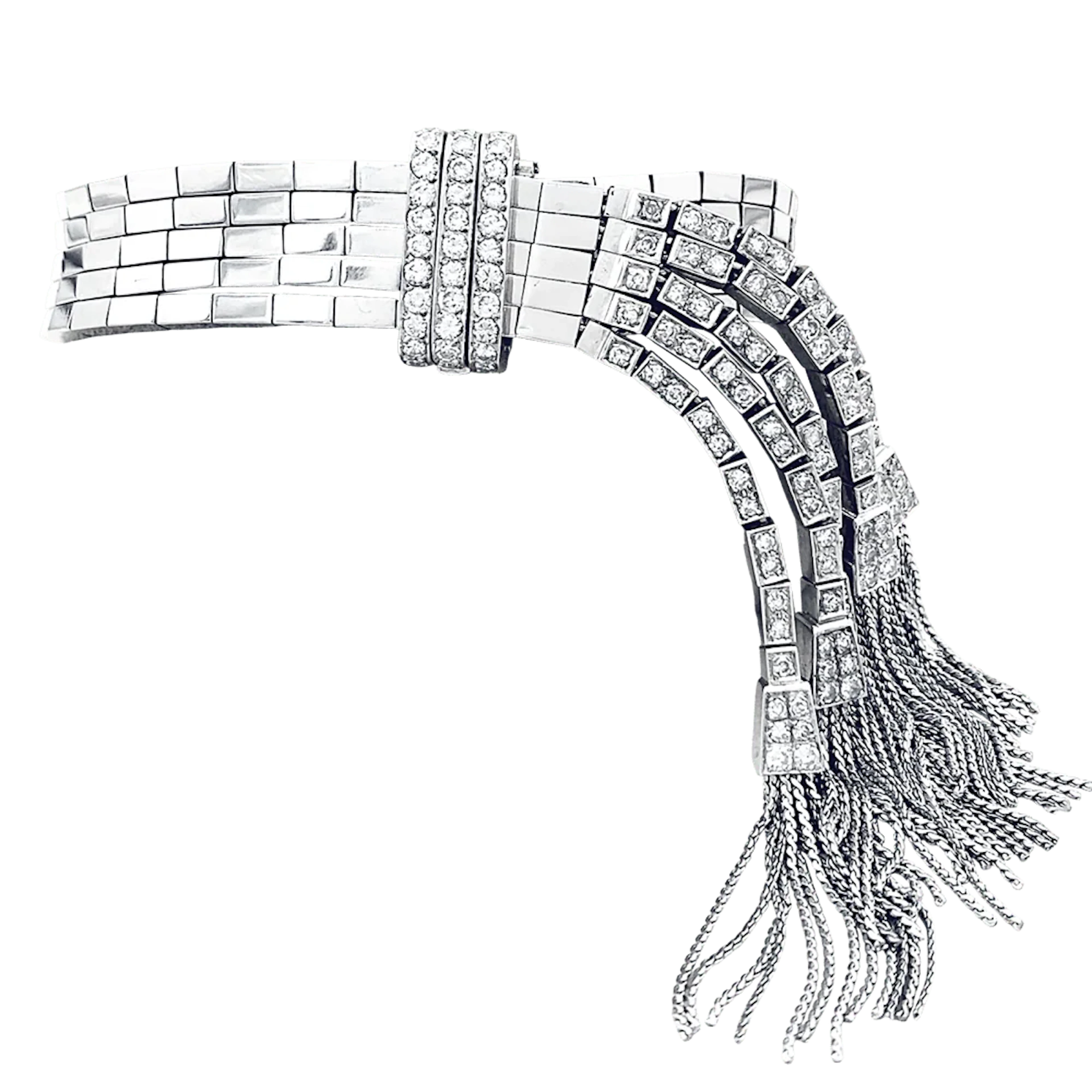 Platinum and Diamond Cuff Bracelet