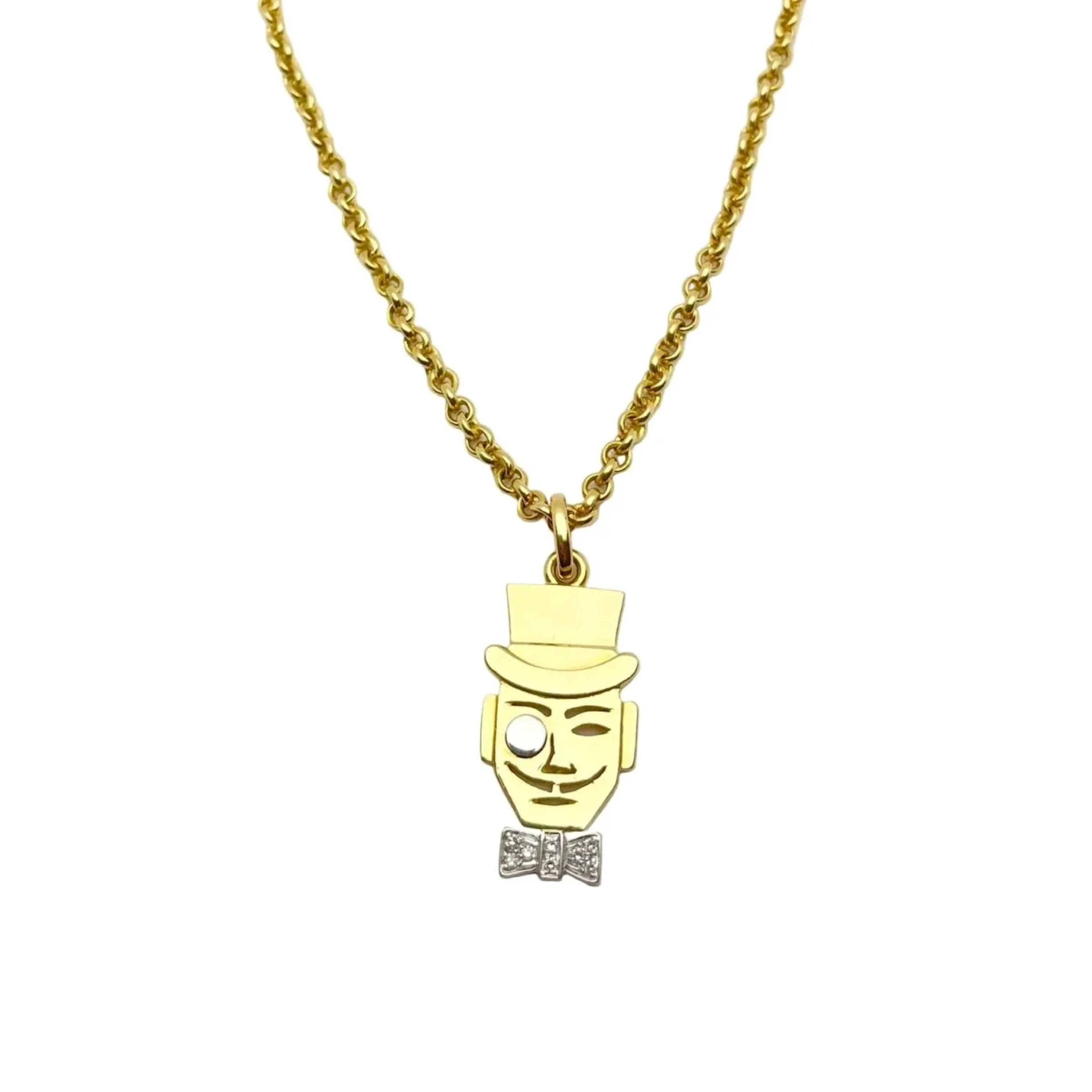 POMELLATO Pendant Necklace in white gold, yellow gold, and diamonds