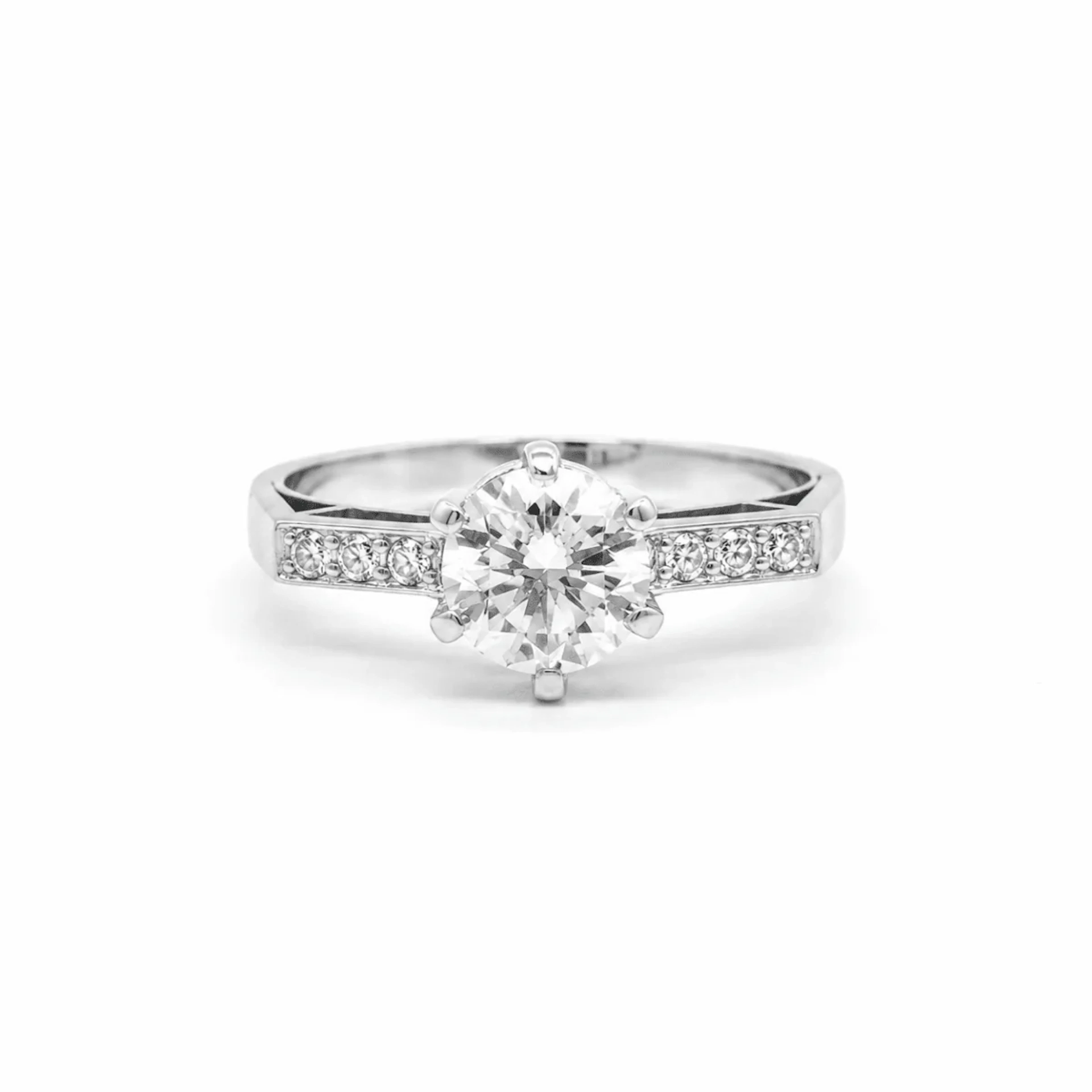 Platinum and Diamond Solitaire Ring