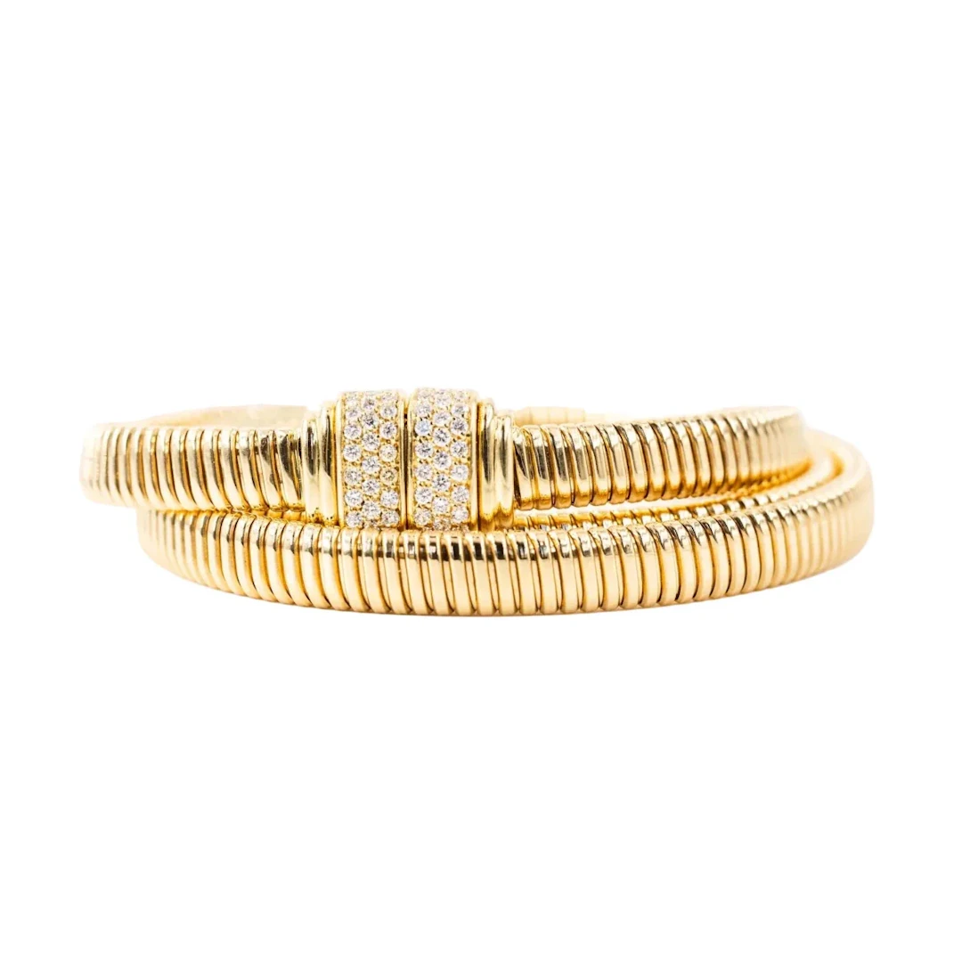 18-carat yellow gold Tubogas bracelet