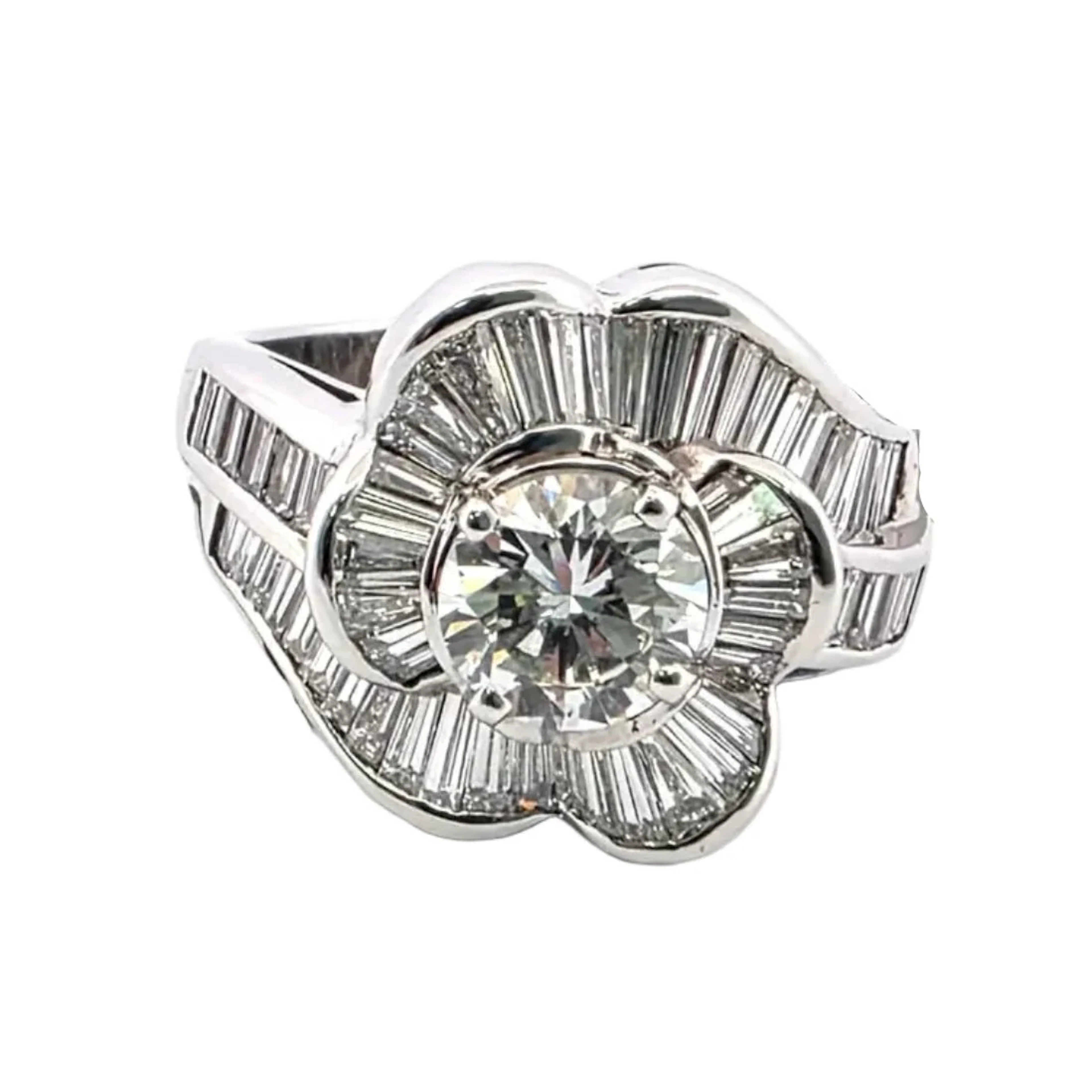 Marguerite Ring in White gold and Diamonds