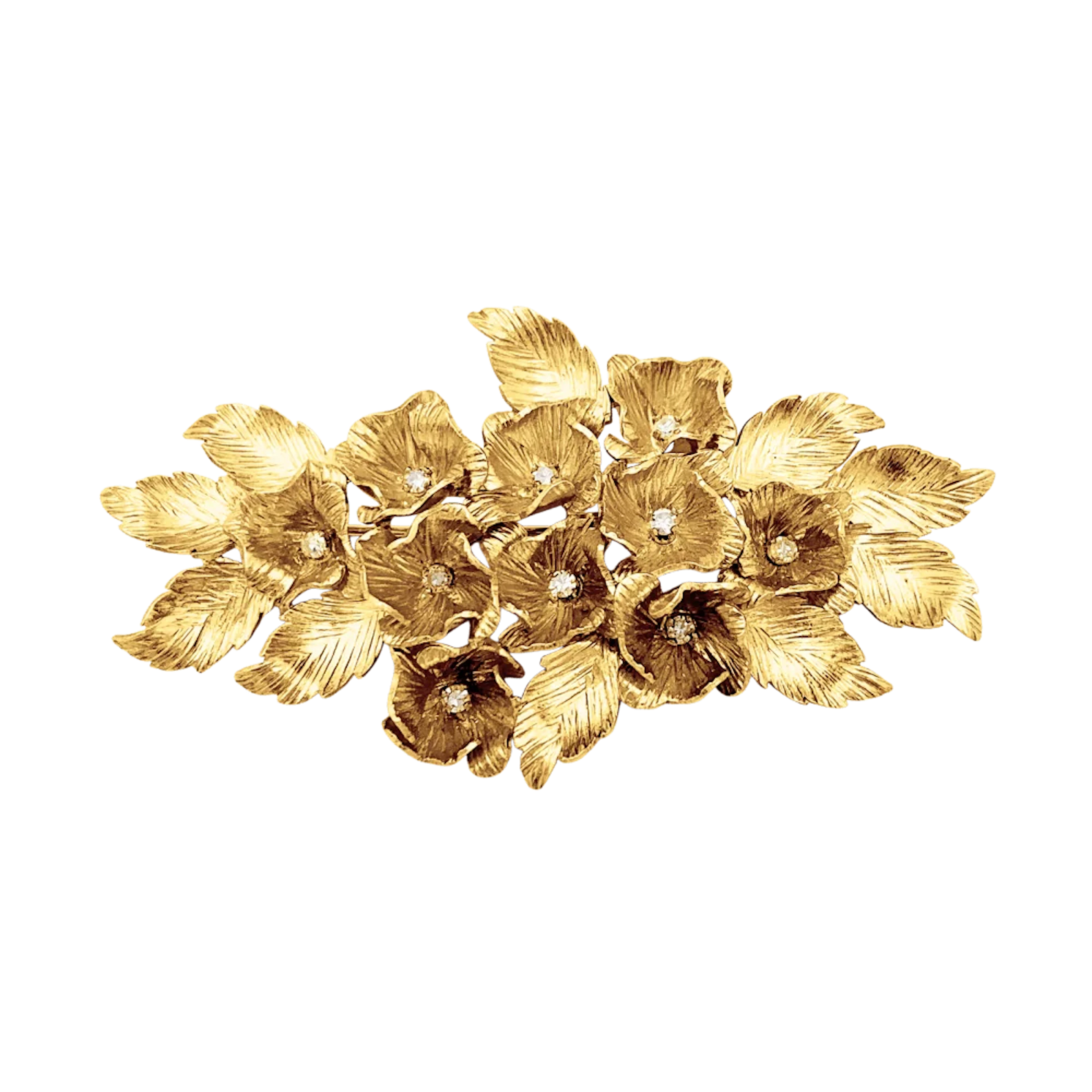 Broche Épingle en or jaune et diamant