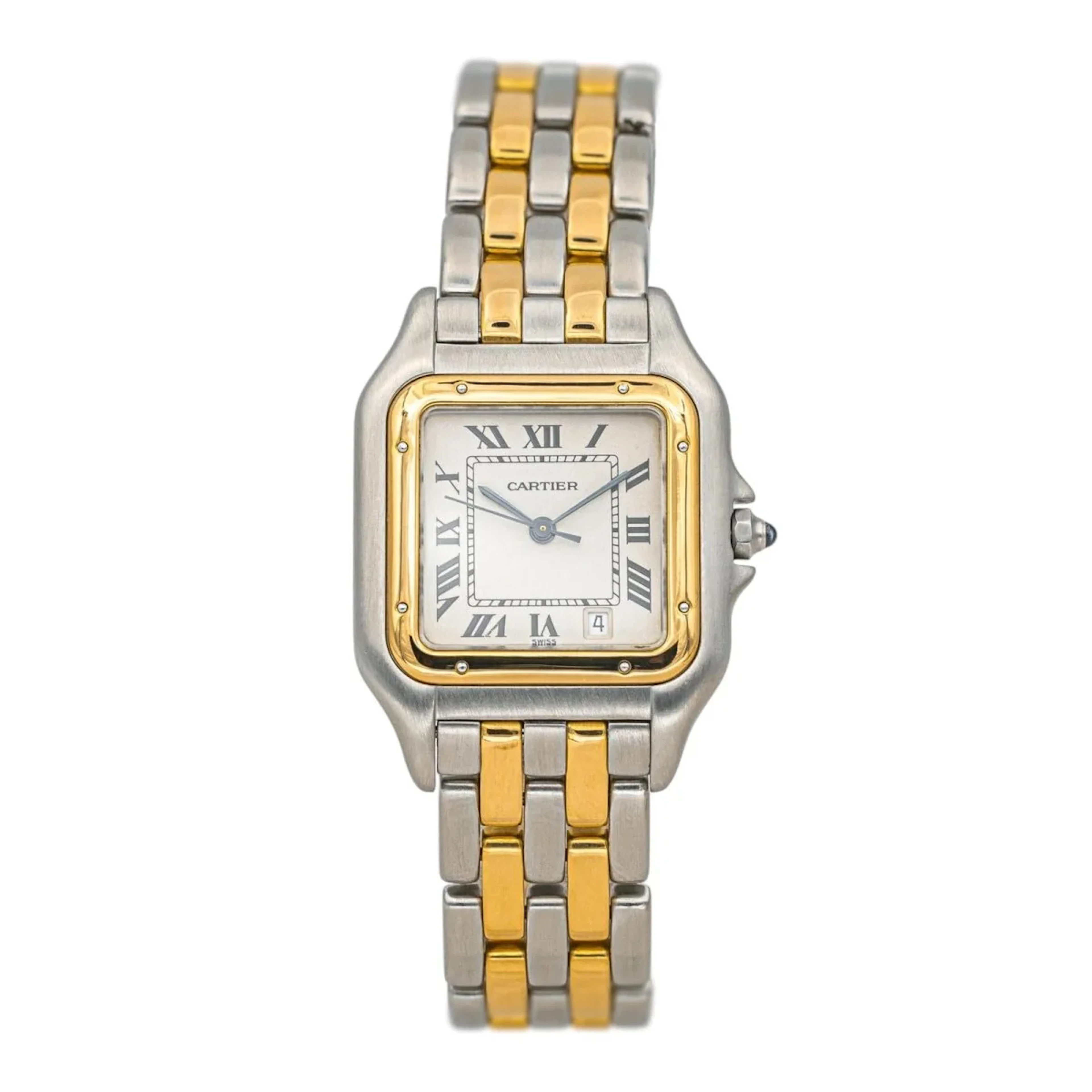 CARTIER "Panther" watch in yellow gold, steel and quartz