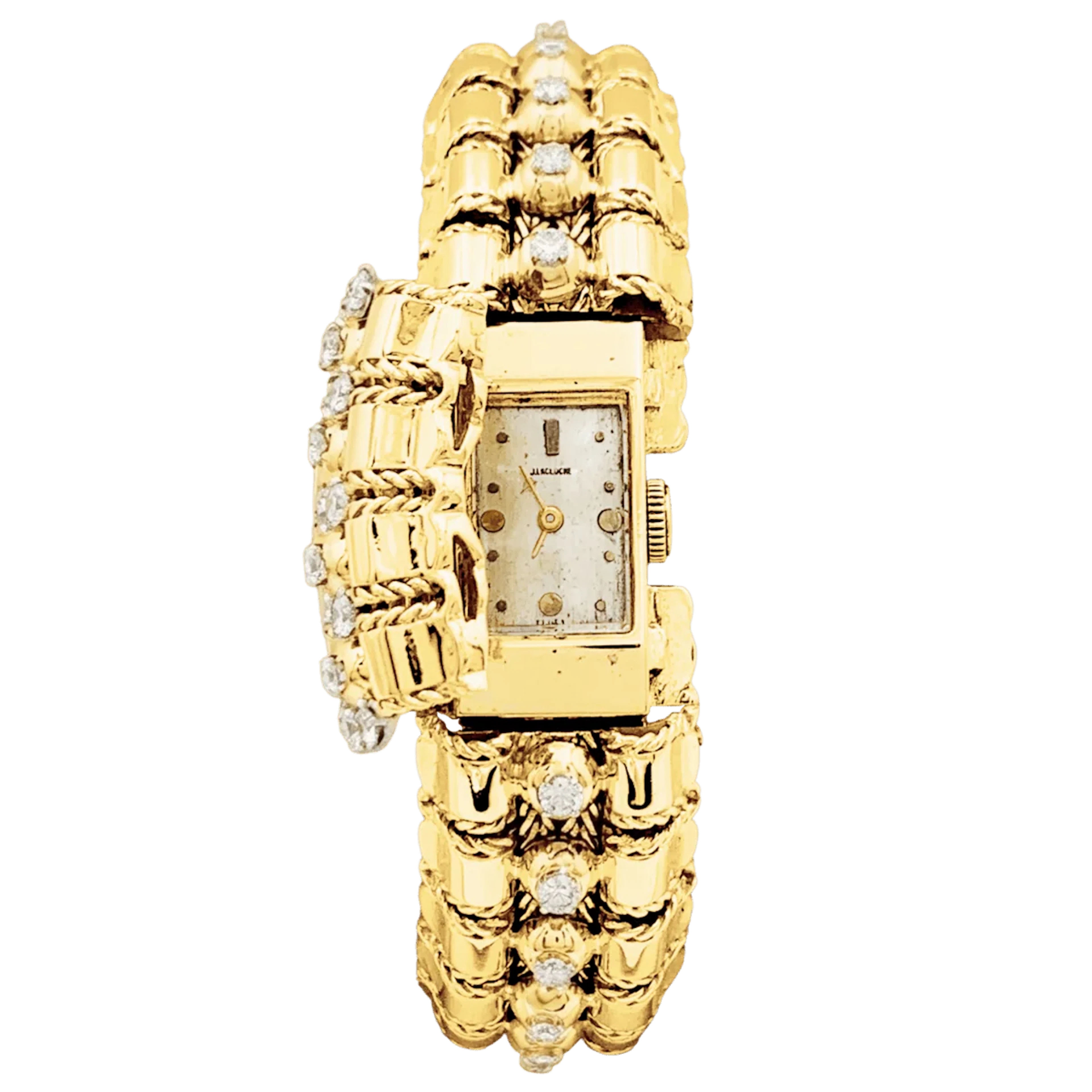 Montre LACLOCHE en or jaune et diamants