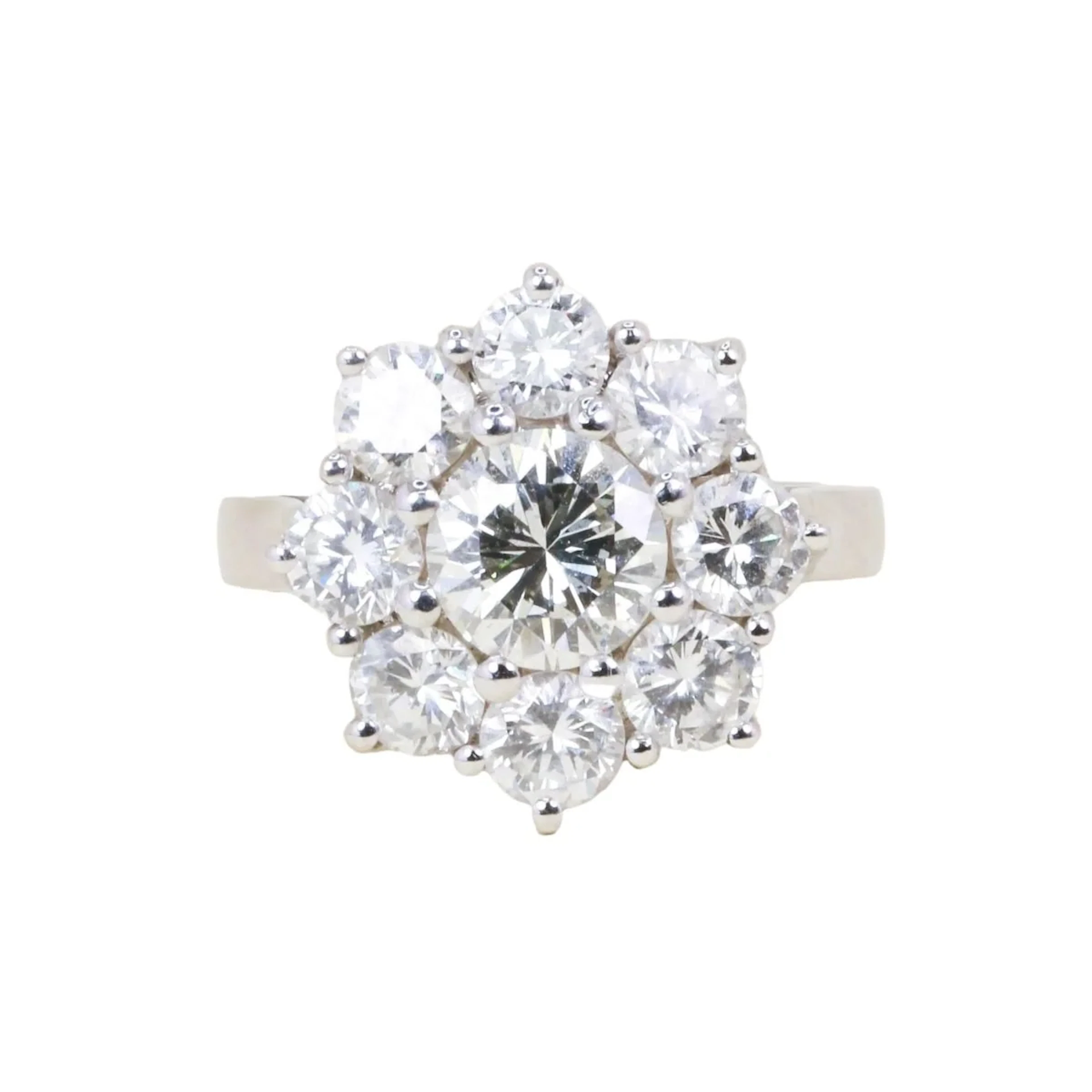 Bague Marguerite en or blanc et diamants