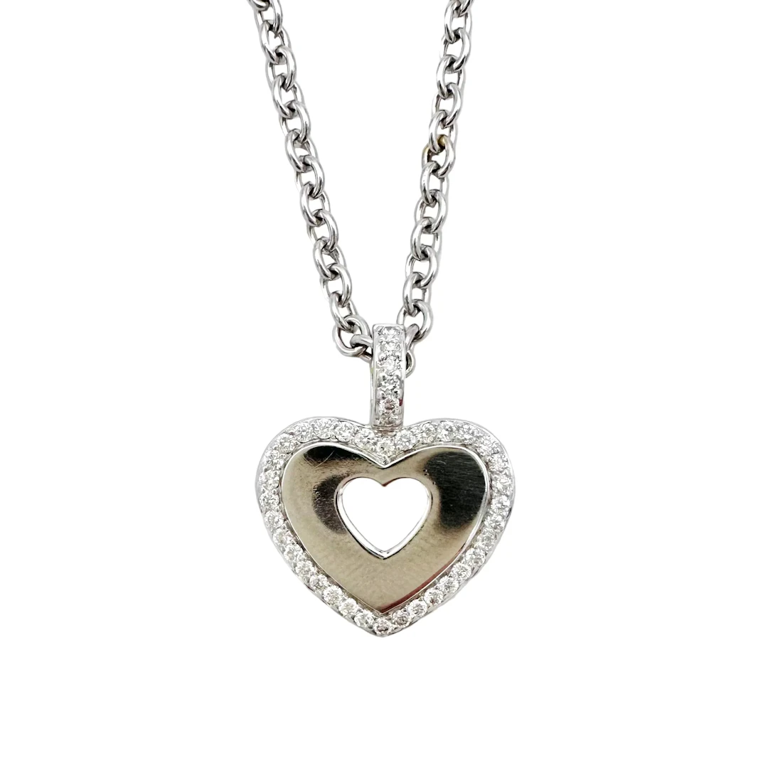 POIRAY Pendant Necklace in white gold and diamonds