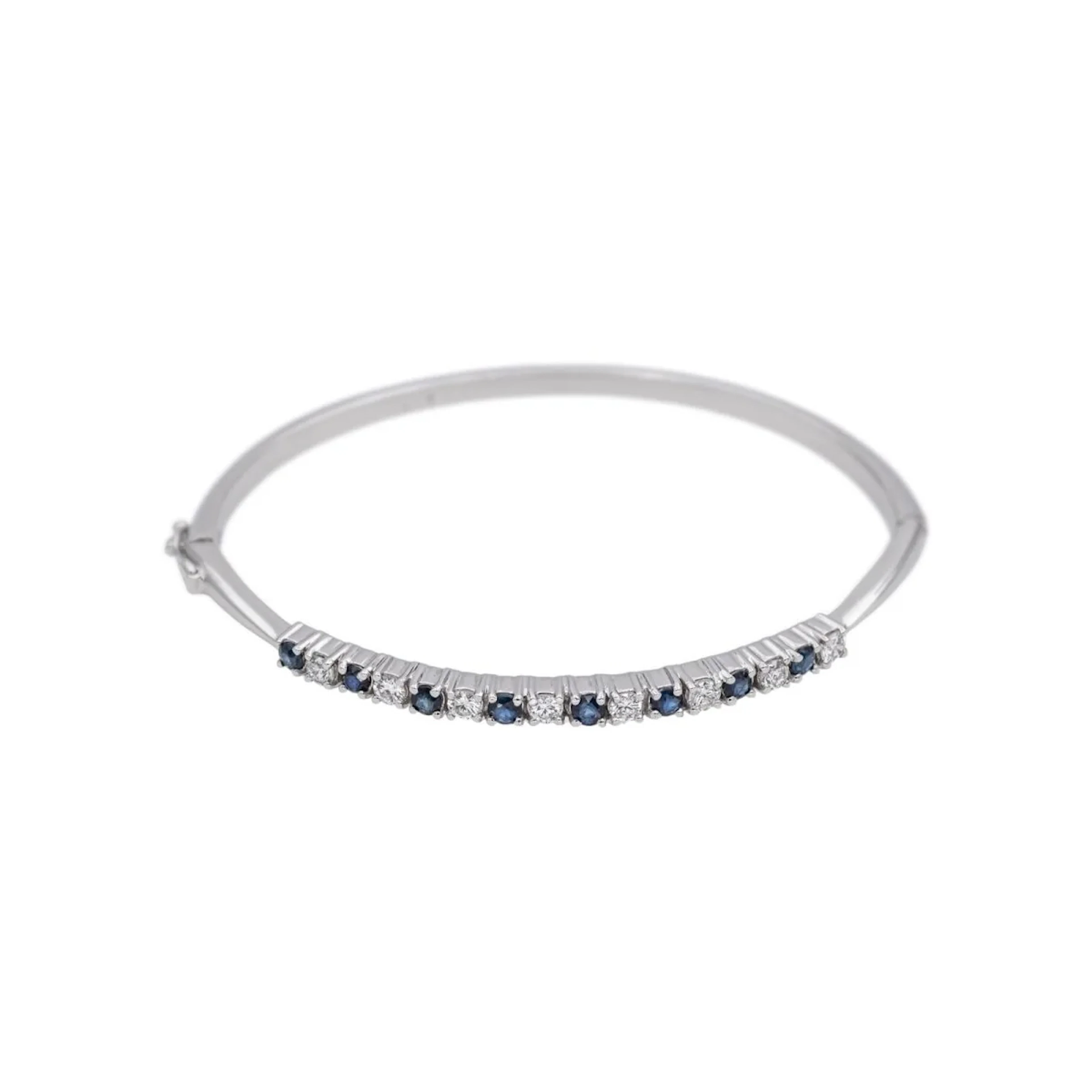 Bracelet Necklace in white gold, sapphires and diamonds
