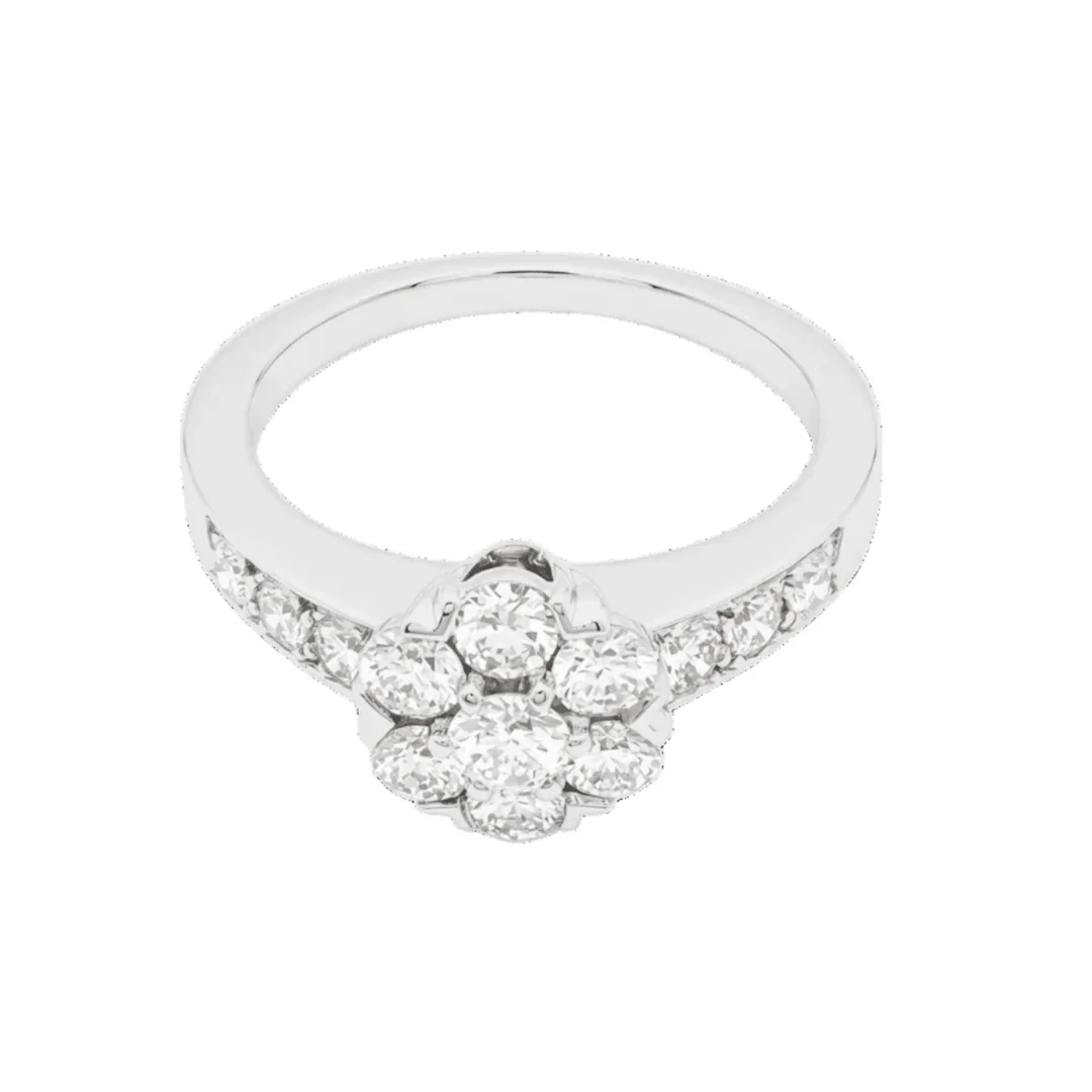 Bague Marguerite VAN CLEEF & ARPELS "Fleurette" PM en or blanc et diamants