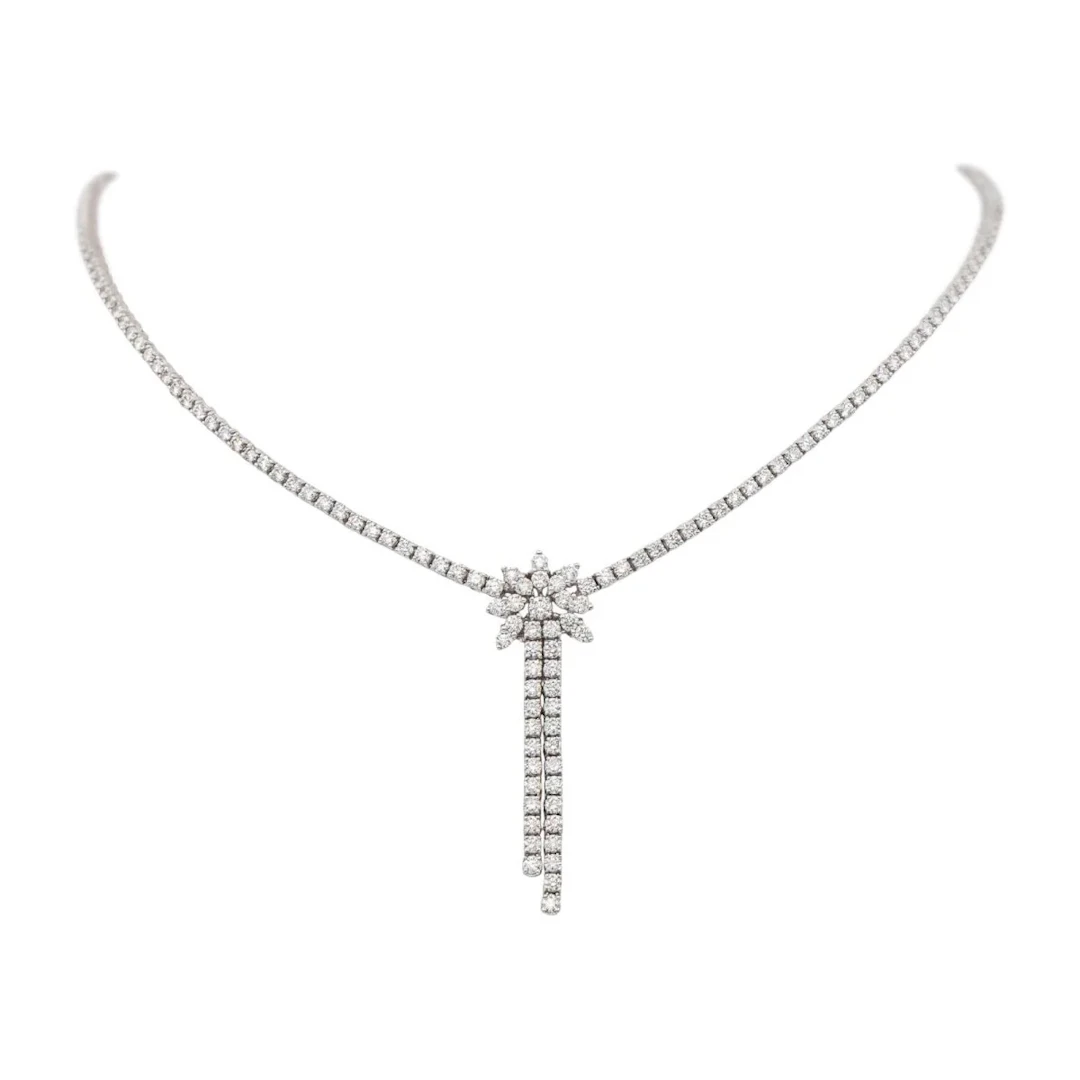 Rivière necklace in white gold and diamonds
