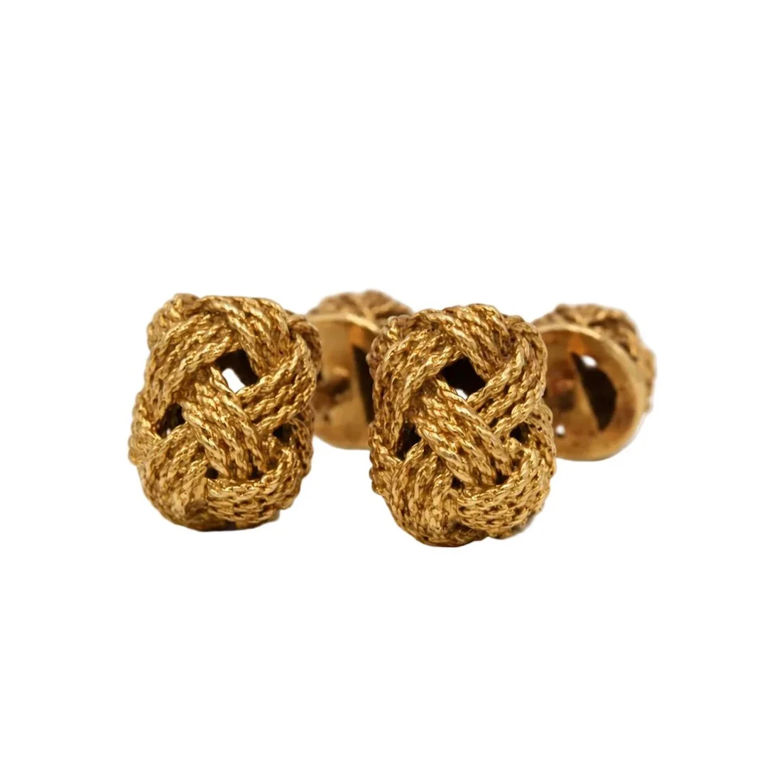 Boutons de manchette HERMÈS en or jaune
