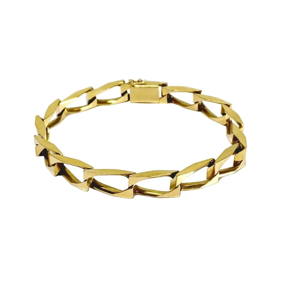 Maille bracelet in pink gold