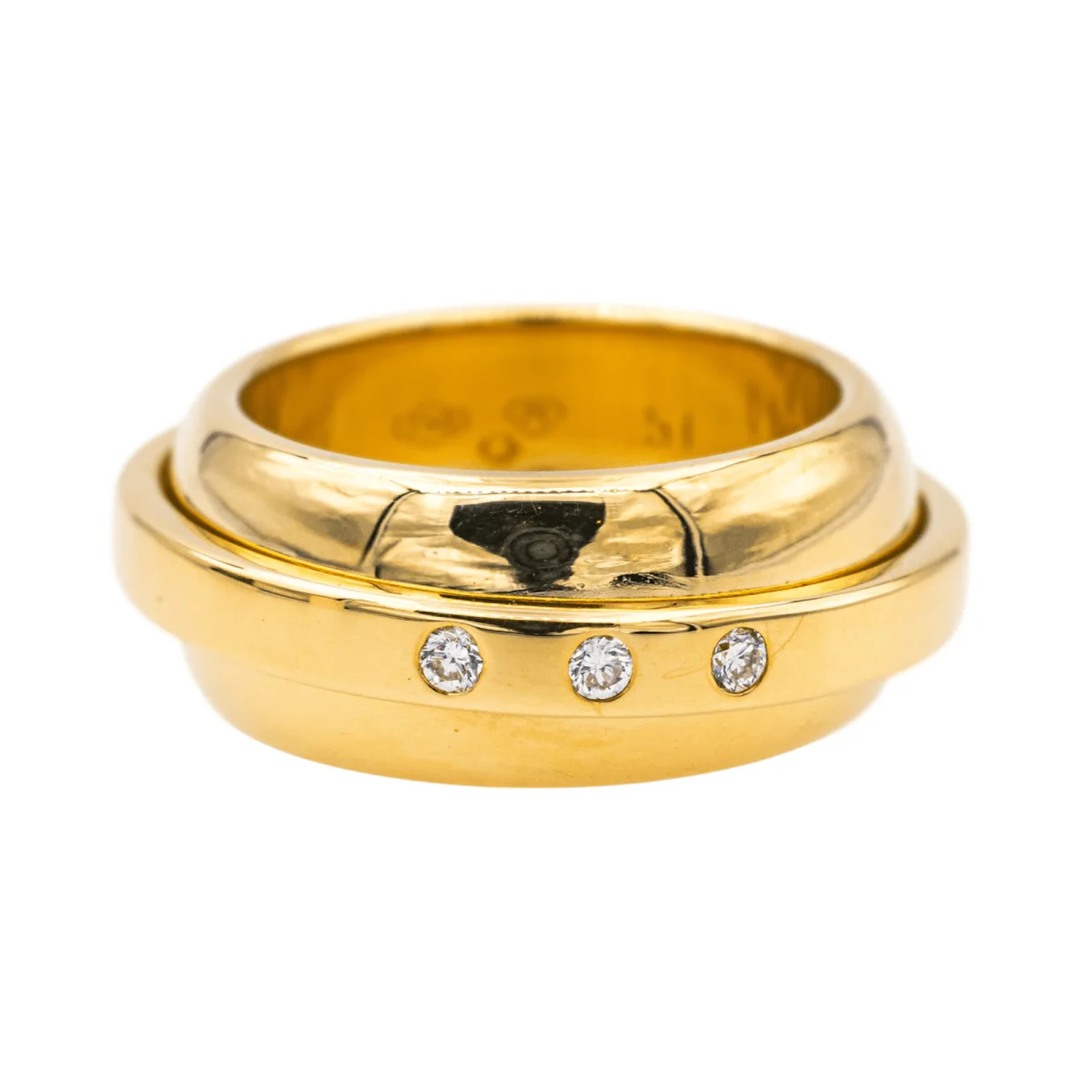 Ring PIAGET "Possession Swing" wedding band in yellow gold and diamonds