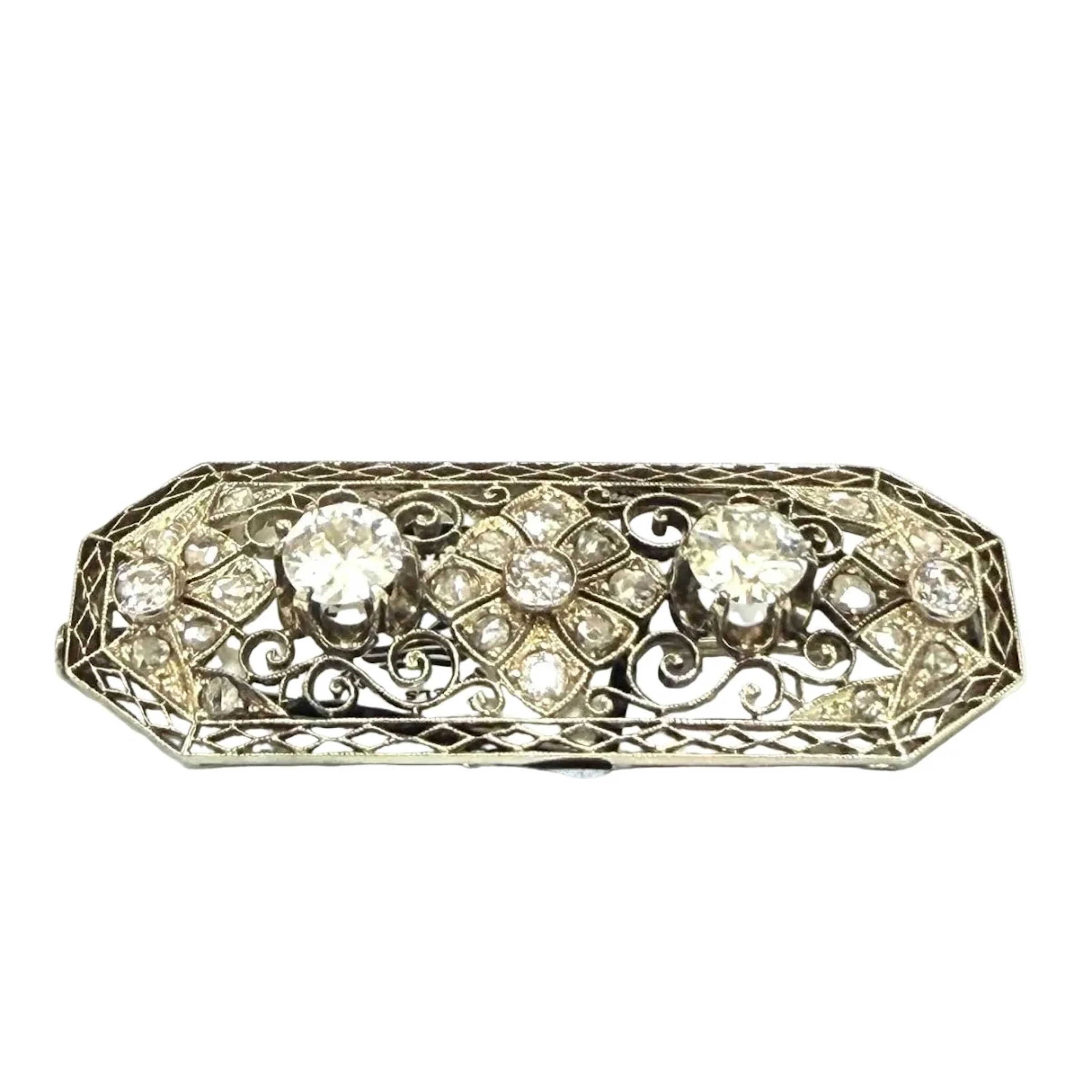 Gold and Diamond Brooch