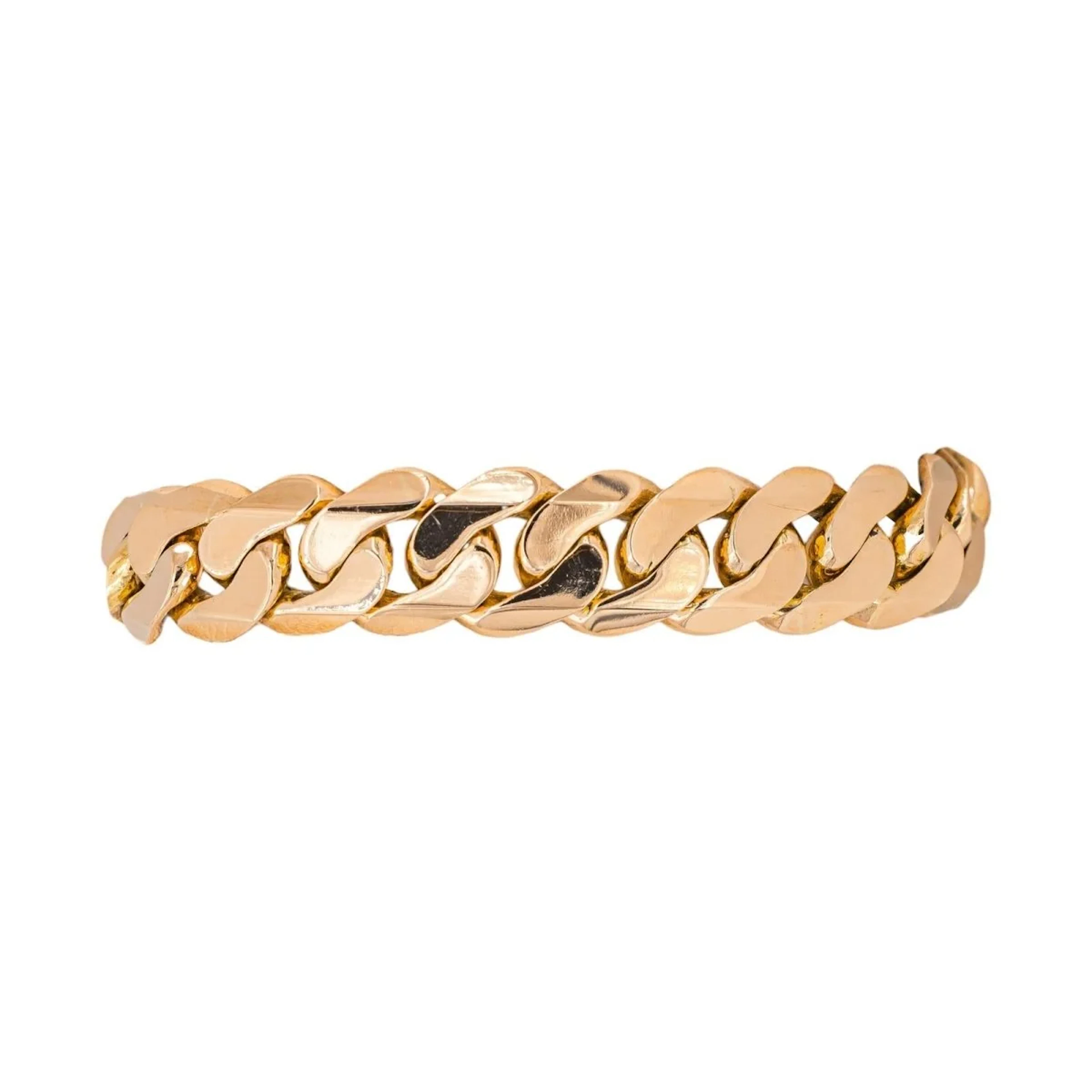 Rose gold curb chain bracelet