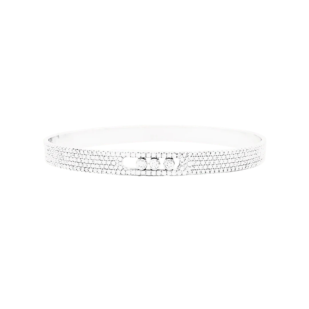Bracelet MESSIKA "Bangle Pave Move Noa" in white gold and diamonds
