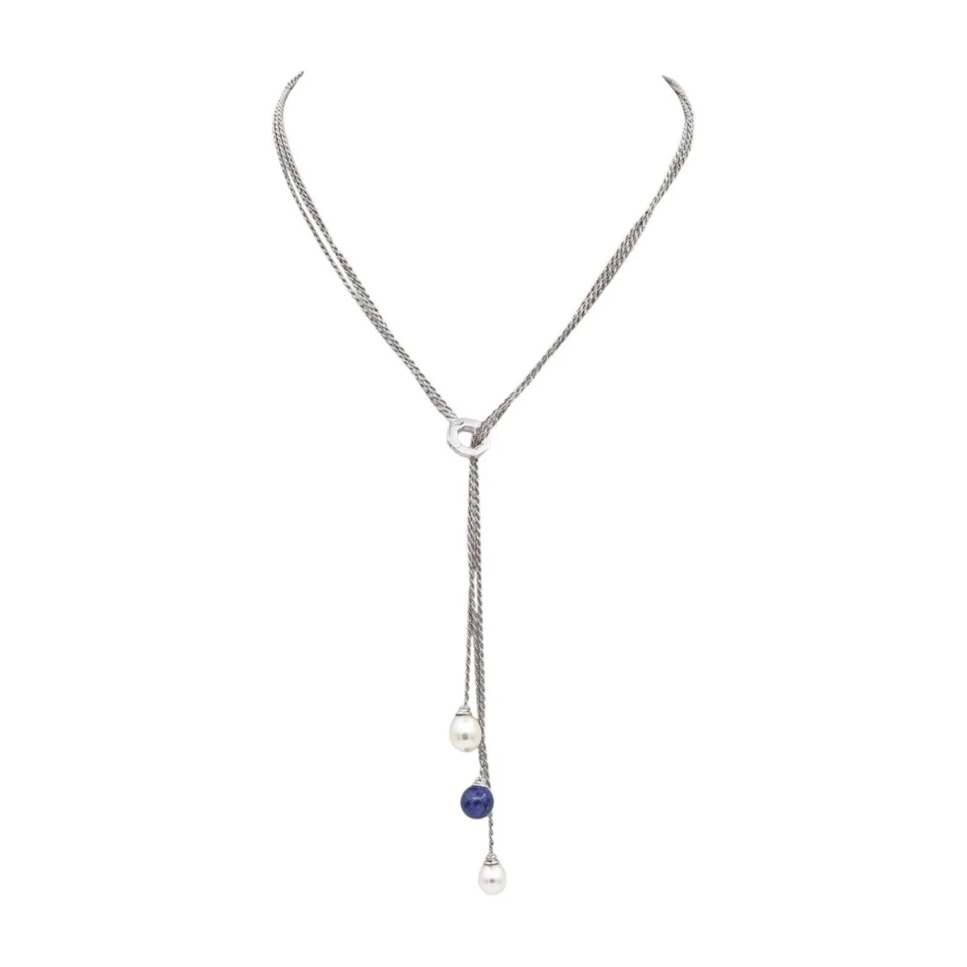 Casual White Gold Pearl Necklace